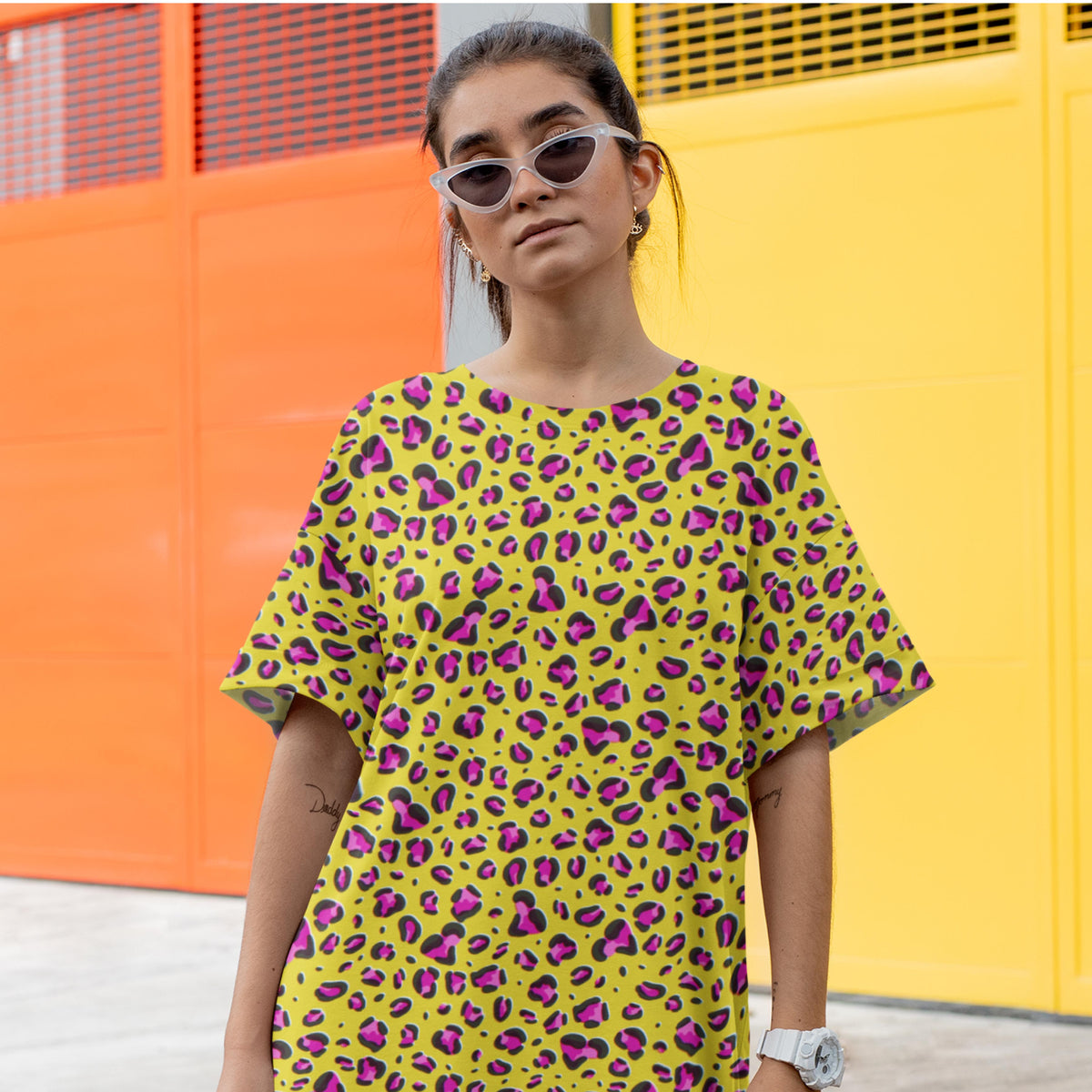 Leopard (Yellow) Preorder Fabric by Sue-Ching Lascelles