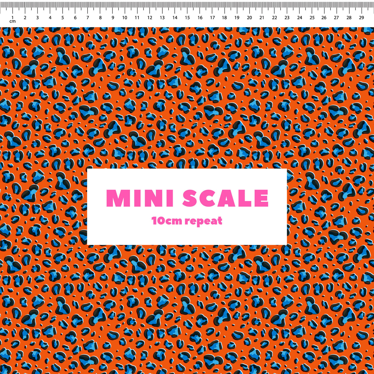 Leopard (Orange) Preorder Fabric by Sue-Ching Lascelles