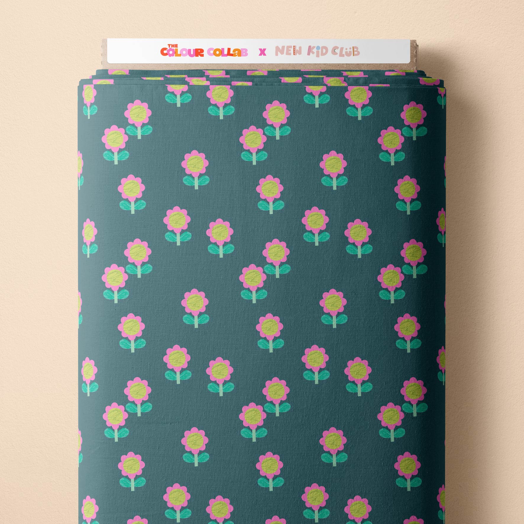 Little Flowers (Dusty Green) Preorder Fabric by New Kid Club