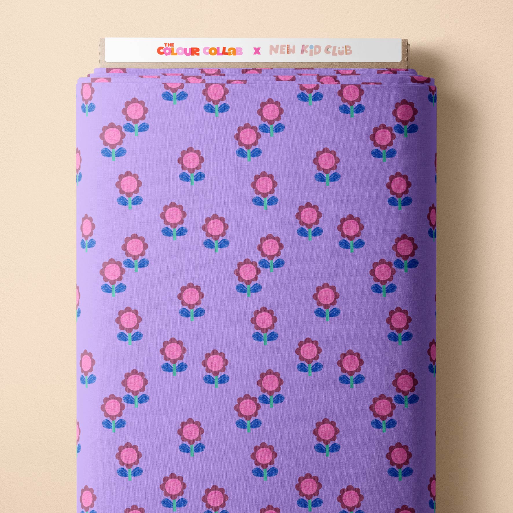 Little Flowers (Lilac) Preorder Fabric by New Kid Club