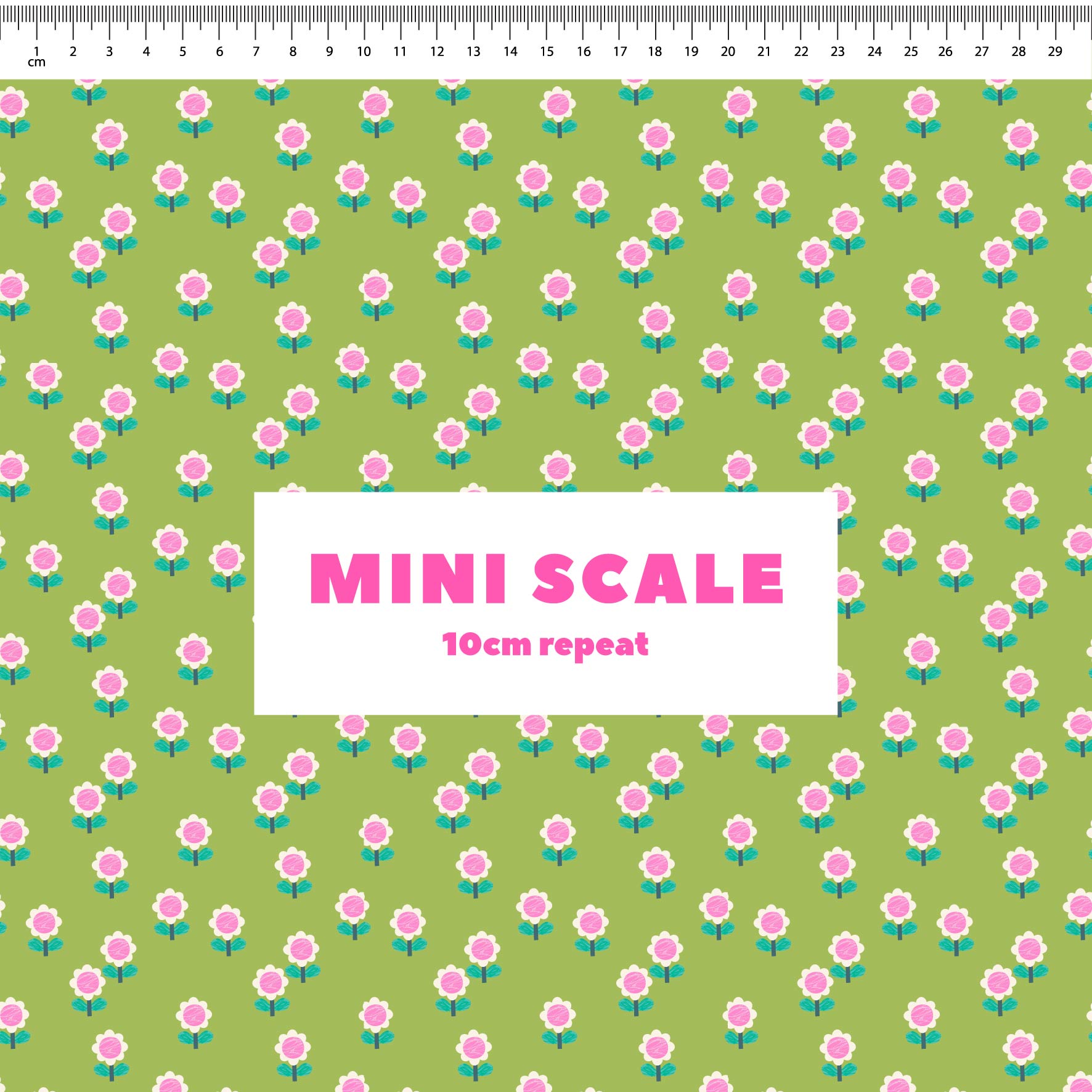 Little Flowers (Lime Green) Preorder Fabric by New Kid Club