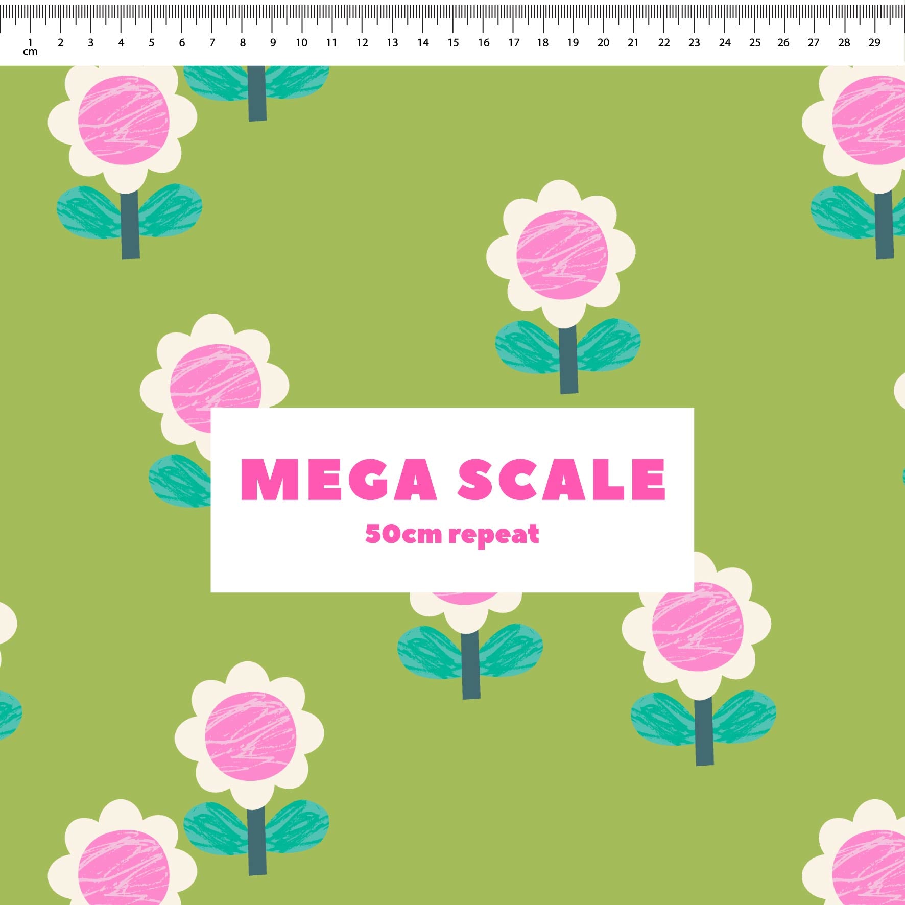 Little Flowers (Lime Green) Preorder Fabric by New Kid Club