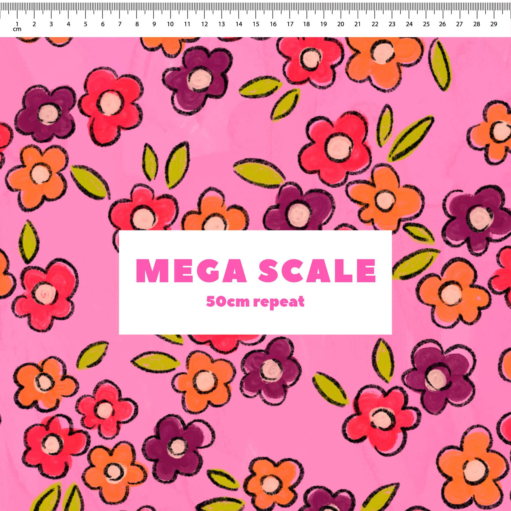 Preorder Fabric: Little Petunia (Bubblegum) | Carly B x TCC