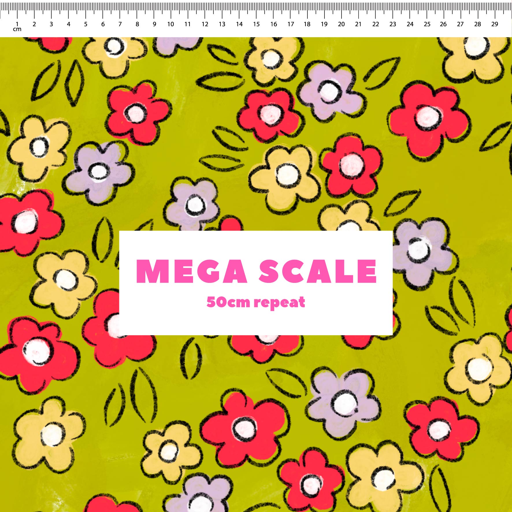 Preorder Fabric: Little Petunia (Grass) | Carly B x TCC