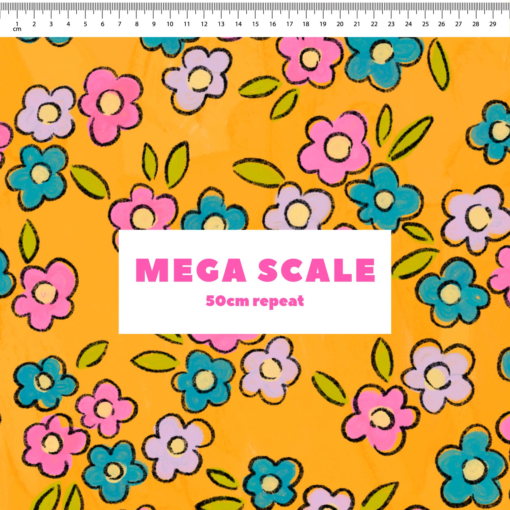 Preorder Fabric: Little Petunia (Marigold) | Carly B x TCC
