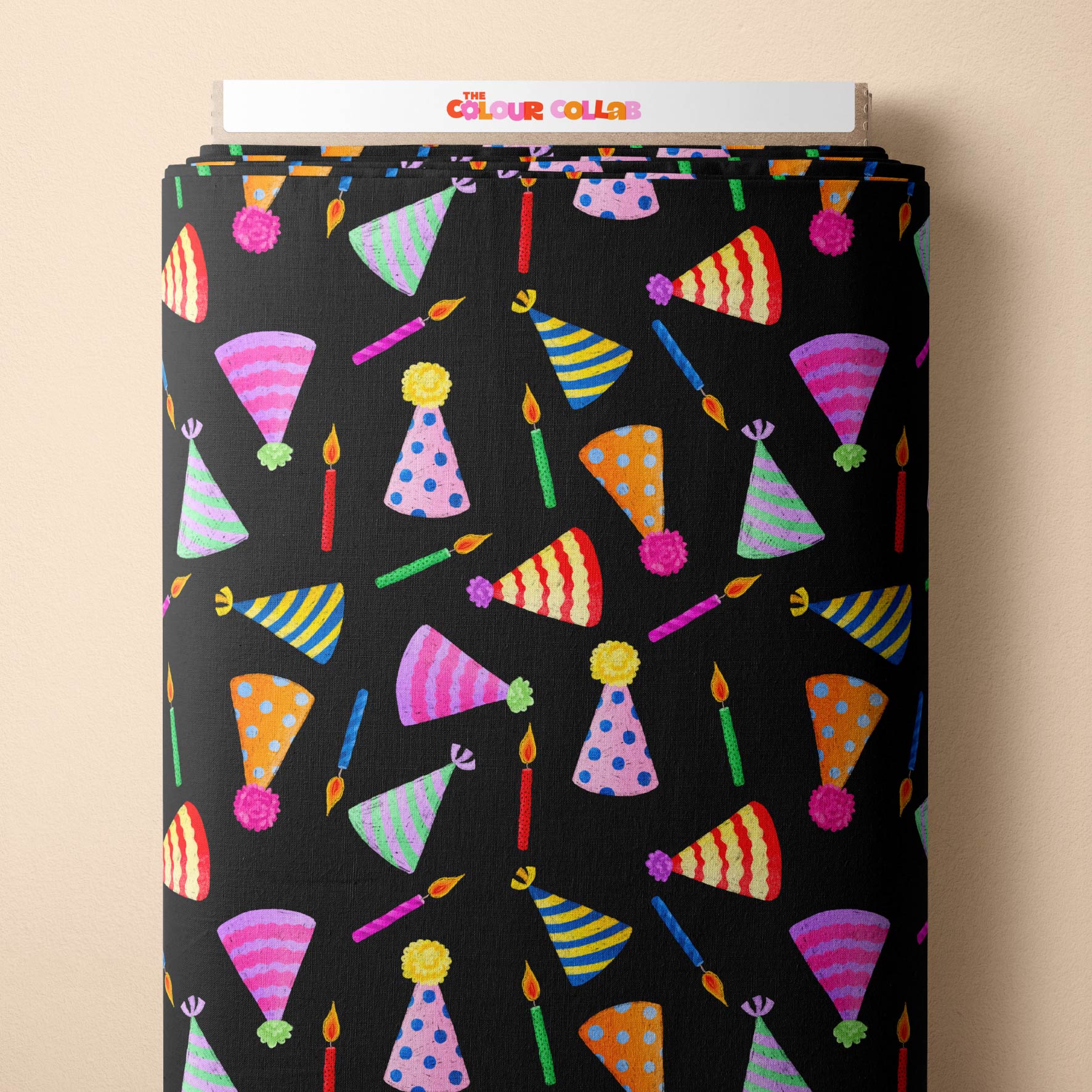 Preorder Fabric: Party Time (Black)