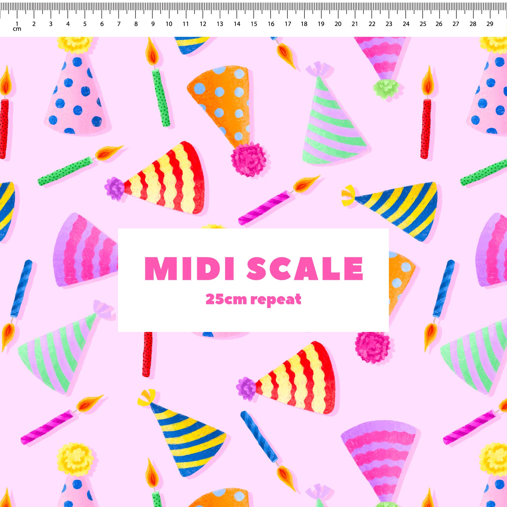 Preorder Fabric: Party Time (Pink)