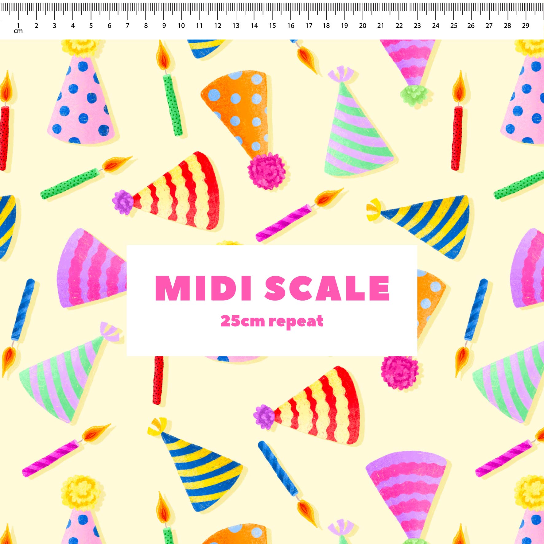 Preorder Fabric: Party Time (Yellow)