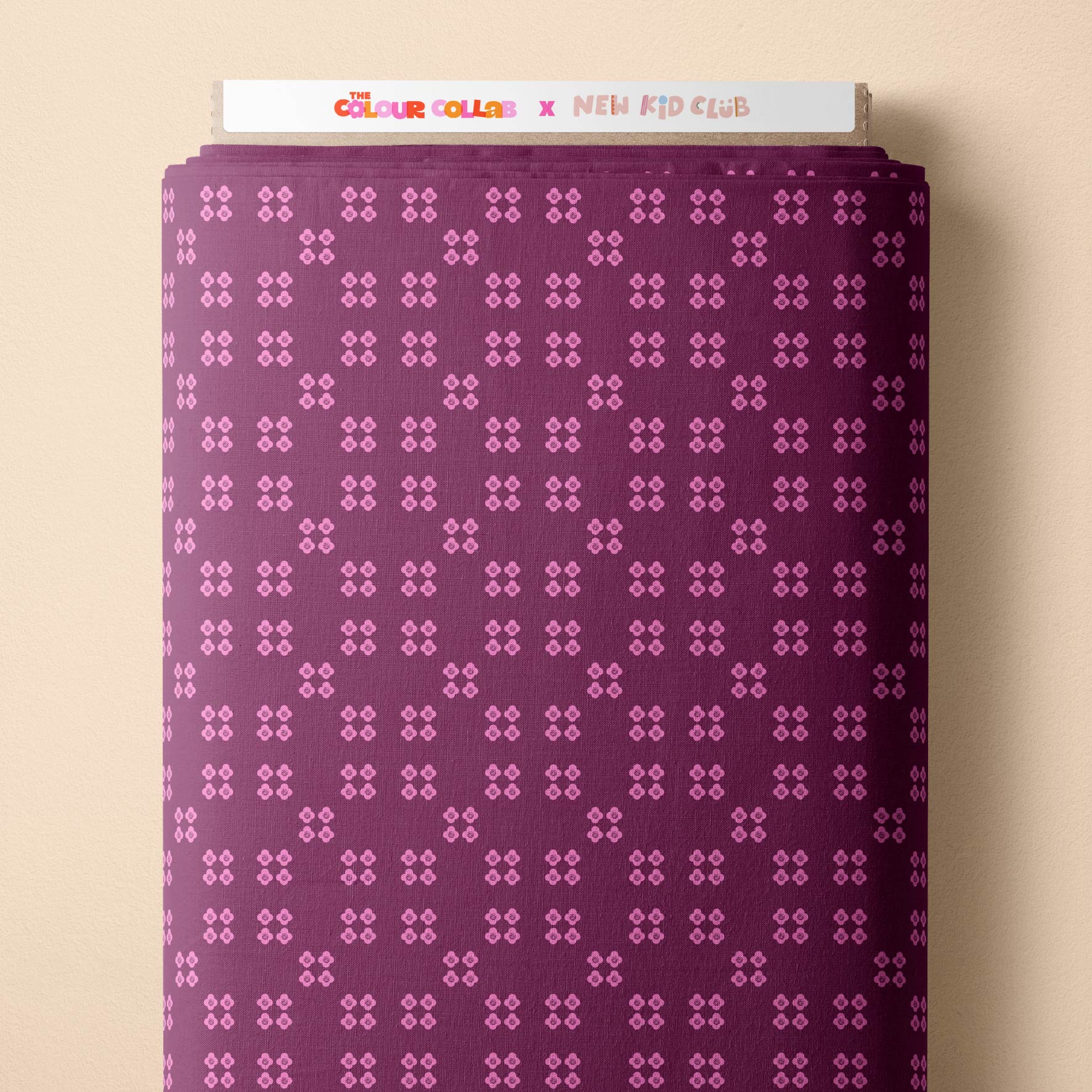 Patchwork Floral (Mauve Taupe) Preorder Fabric by New Kid Club