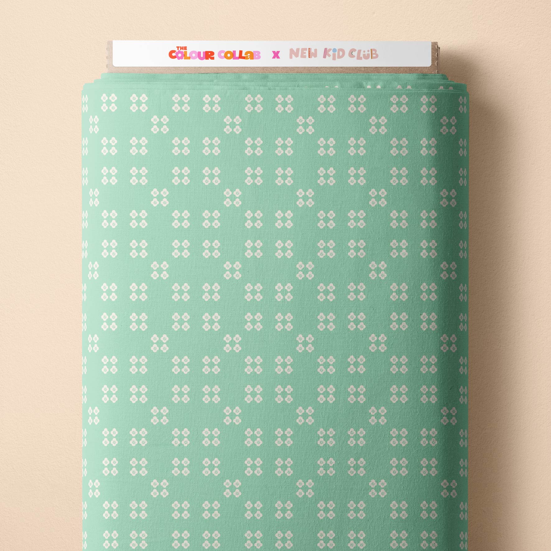 Patchwork Floral (Mint) Preorder Fabric by New Kid Club
