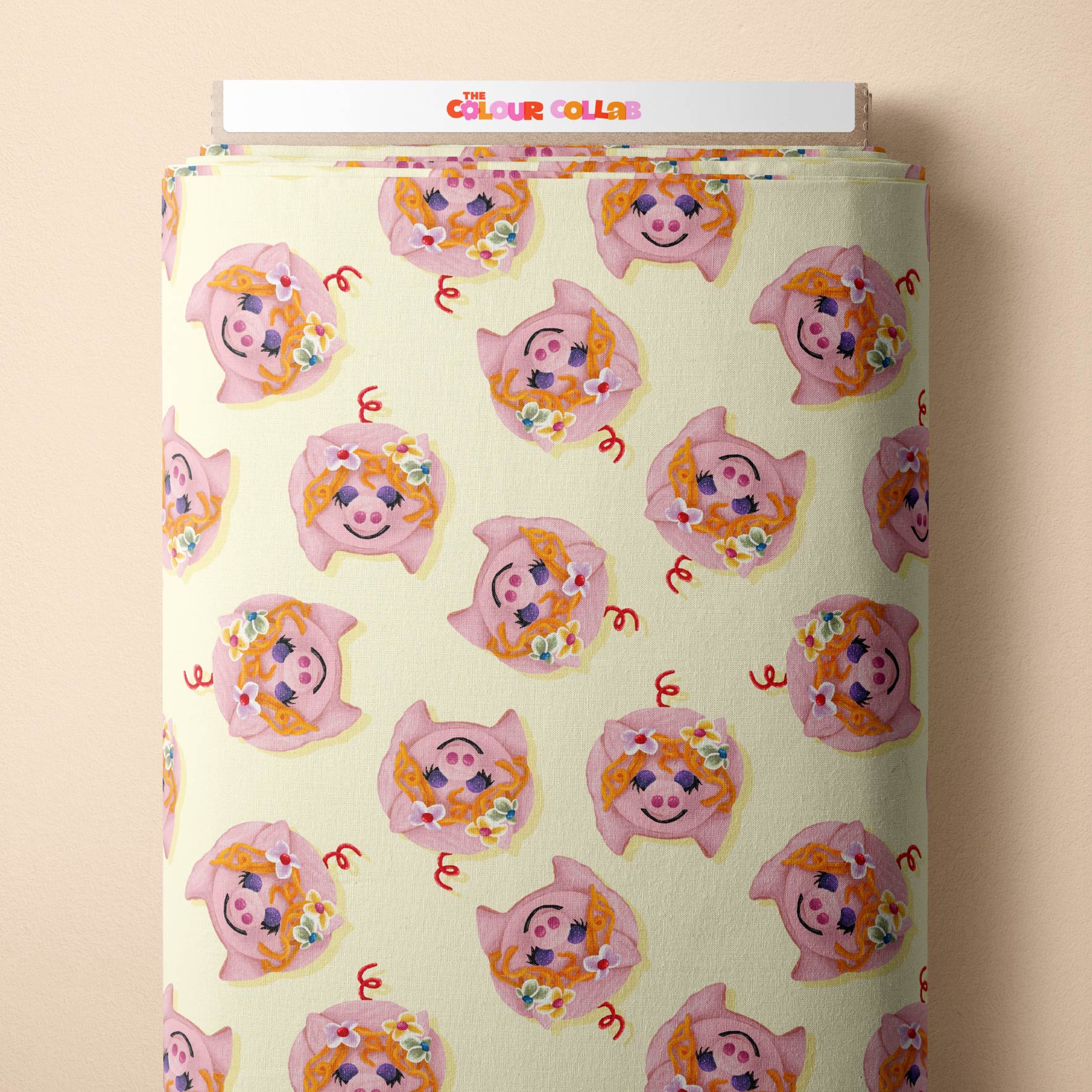 Preorder Fabric: Little Piggy Cake (Yellow)