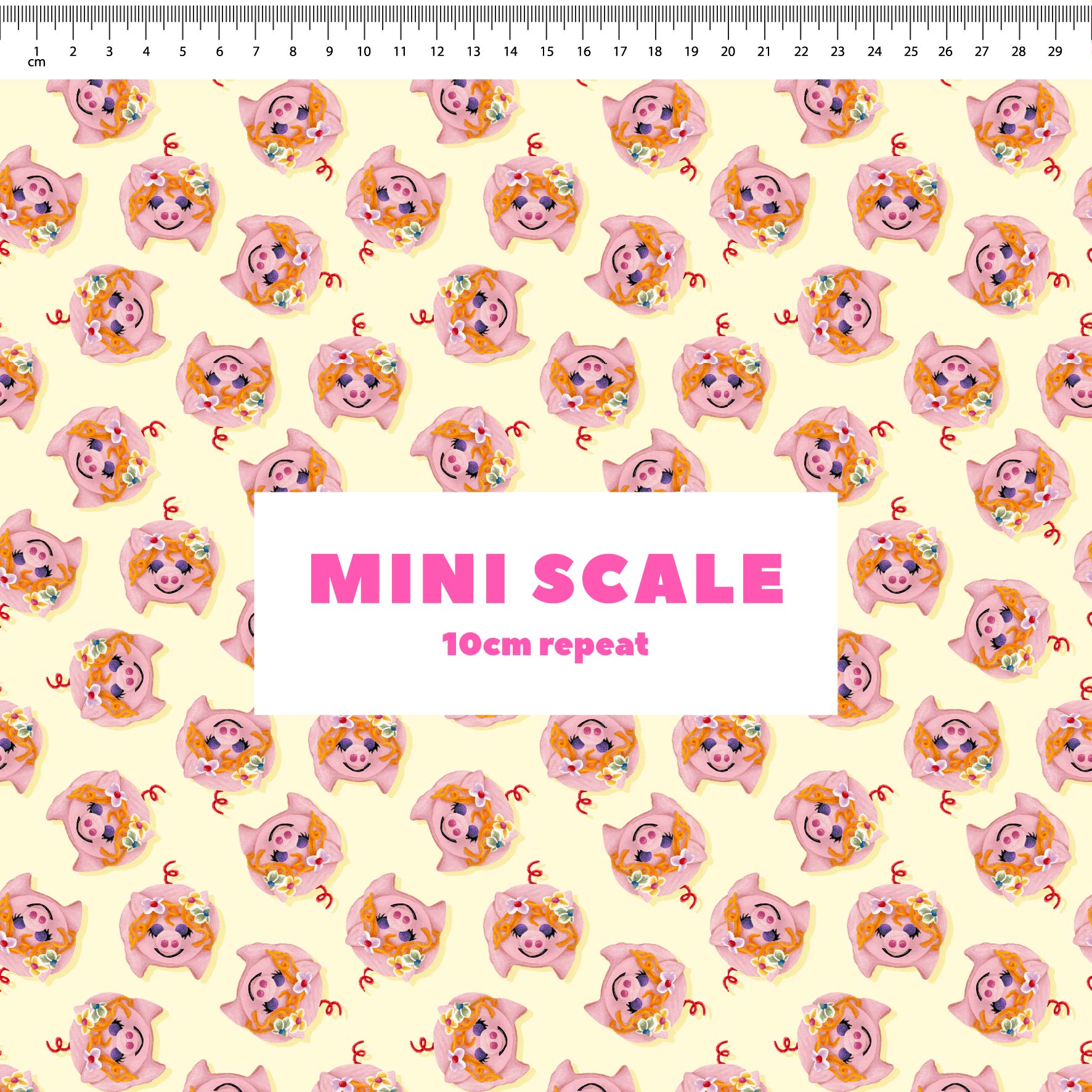 Preorder Fabric: Little Piggy Cake (Yellow)