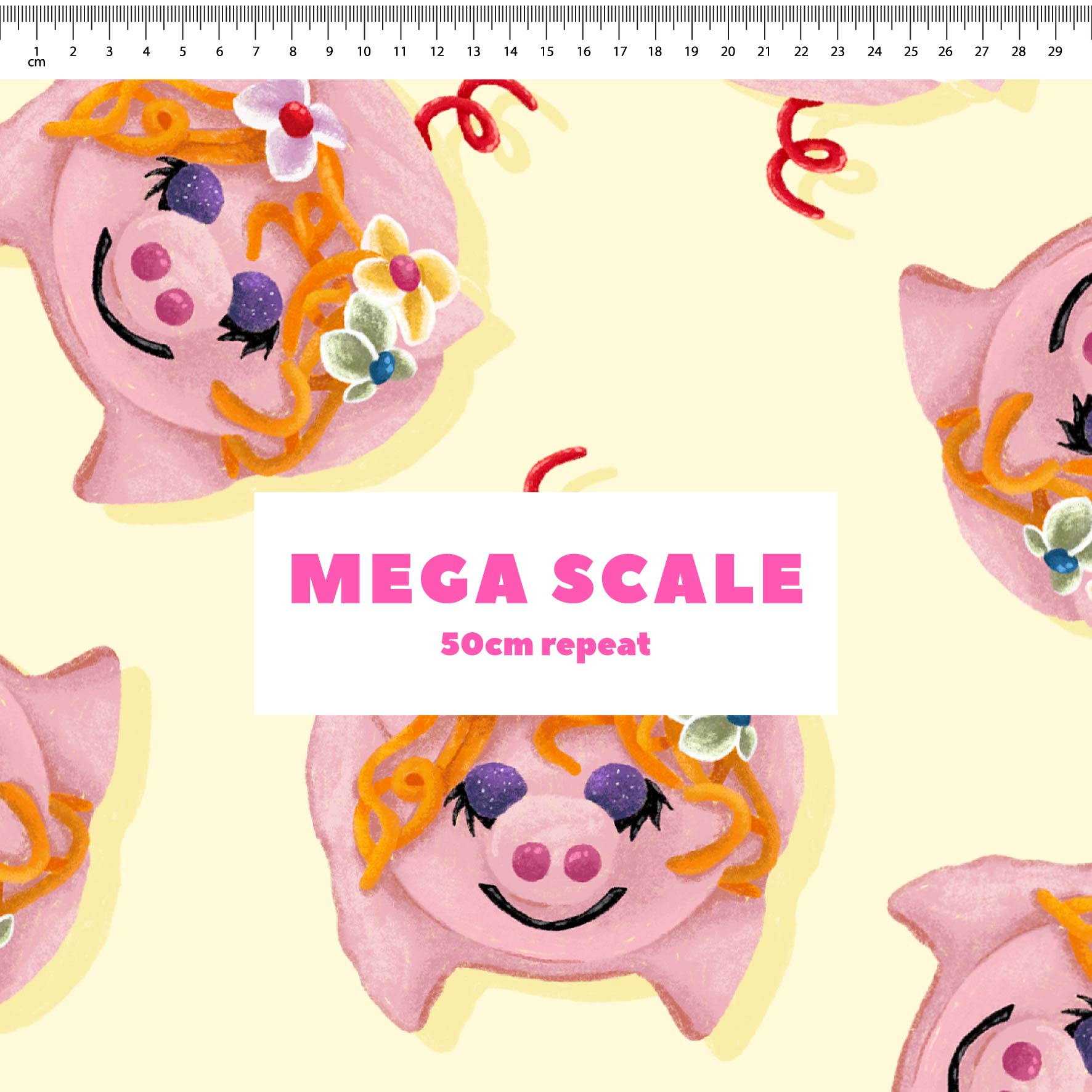 Preorder Fabric: Little Piggy Cake (Yellow)