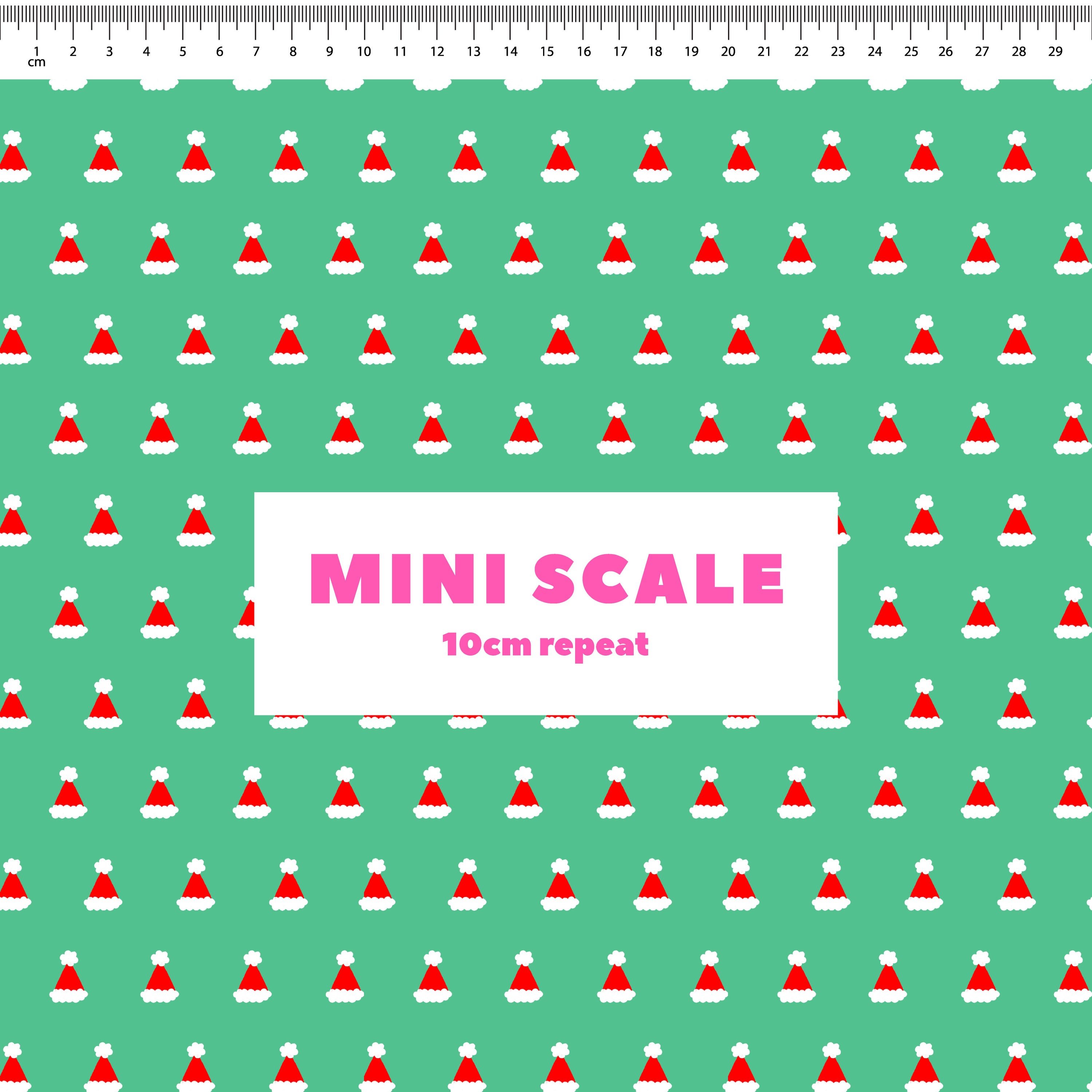 Polka Dot Santa Hats (Green) Preorder Fabric