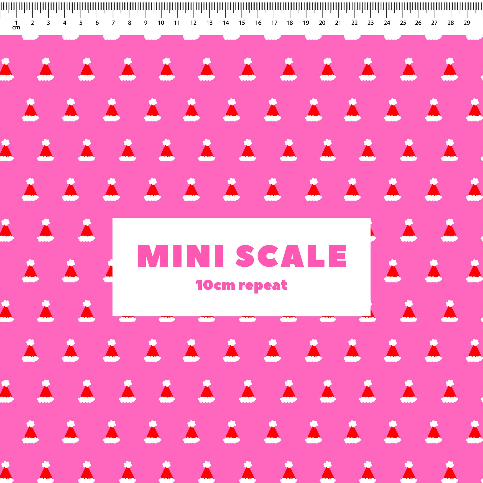 Polka Dot Santa Hats (Pink) Preorder Fabric