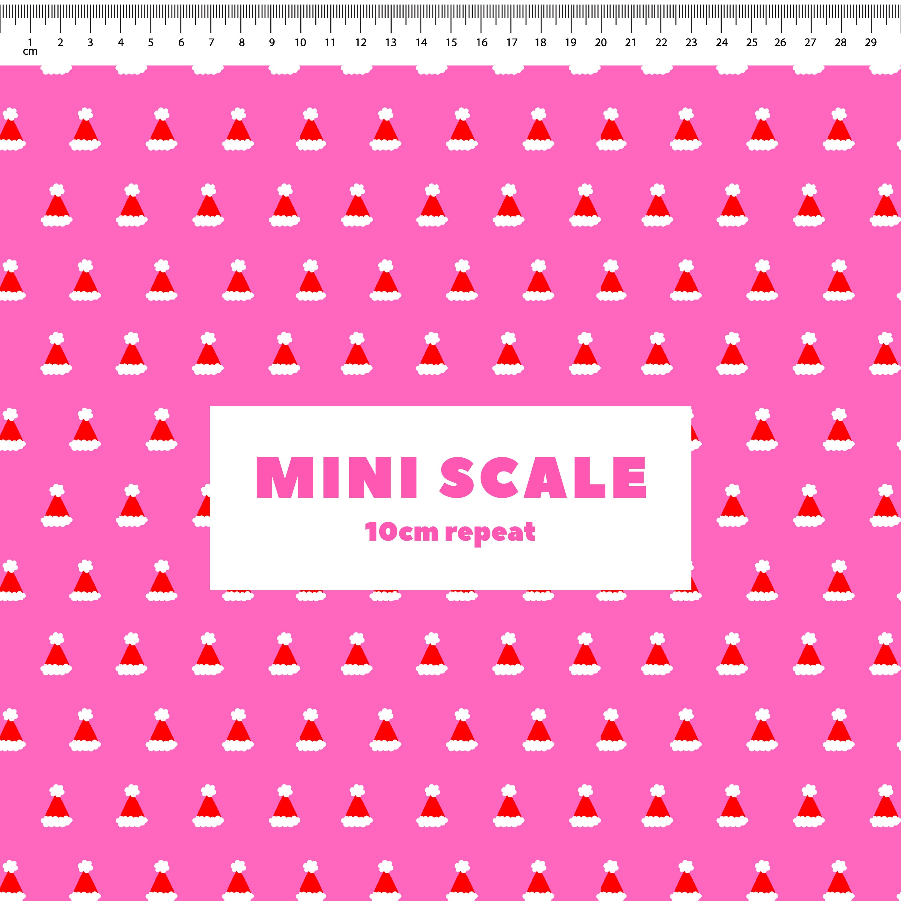 Polka Dot Santa Hats (Pink) Preorder Fabric