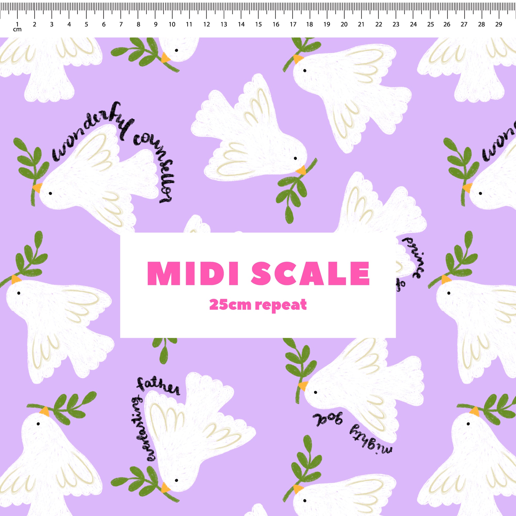 Prince Of Peace (Lilac) Preorder Fabric