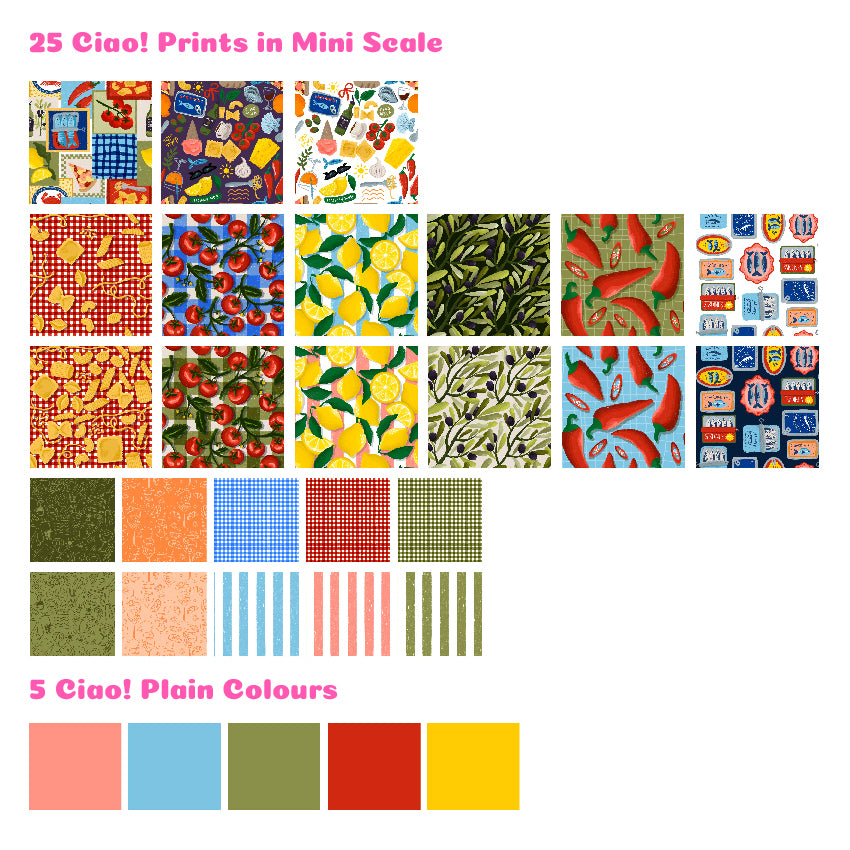 Ciao (Excl. Plain Colours) Fat Quarter Pack