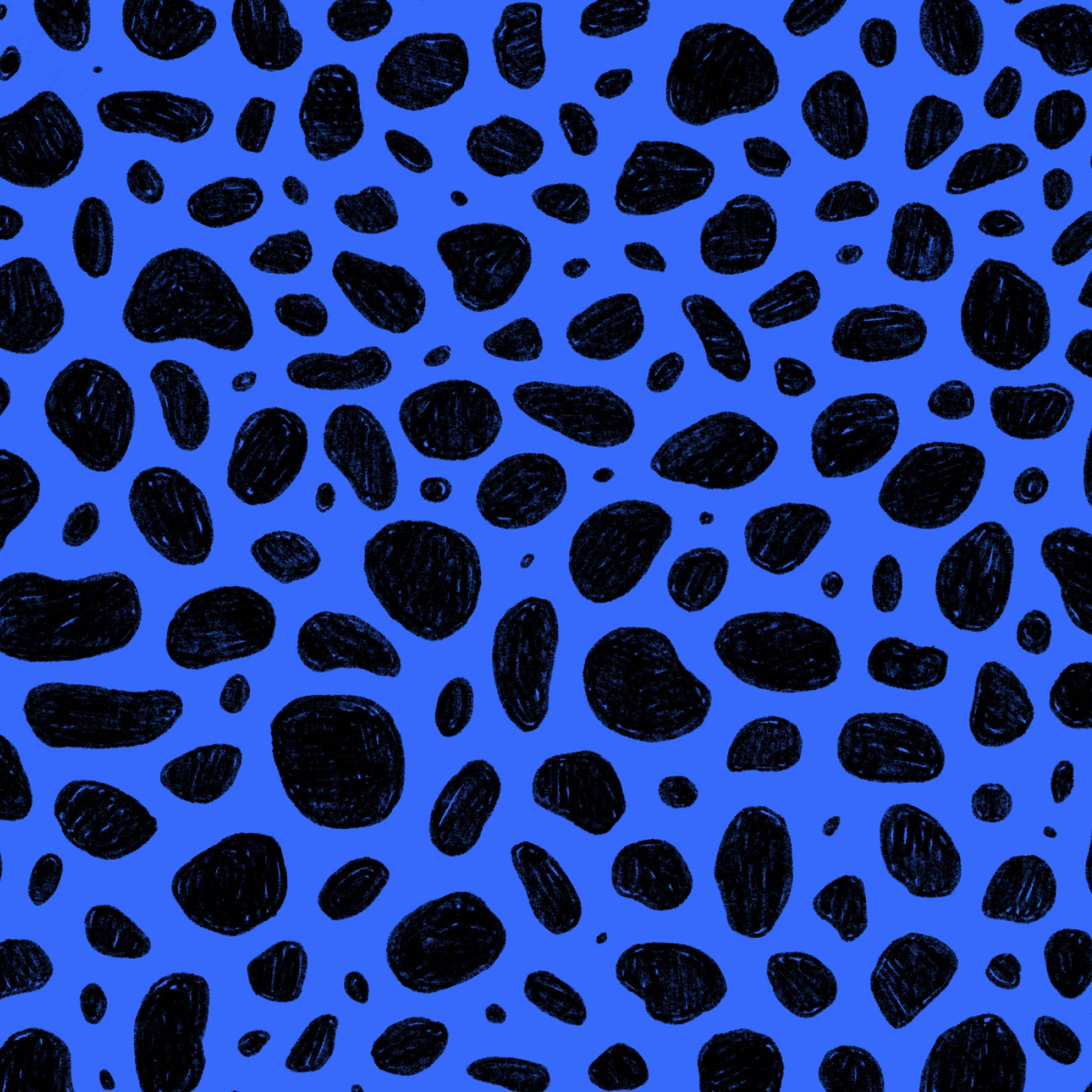 Preorder: Rock Pool (Black on Blue)