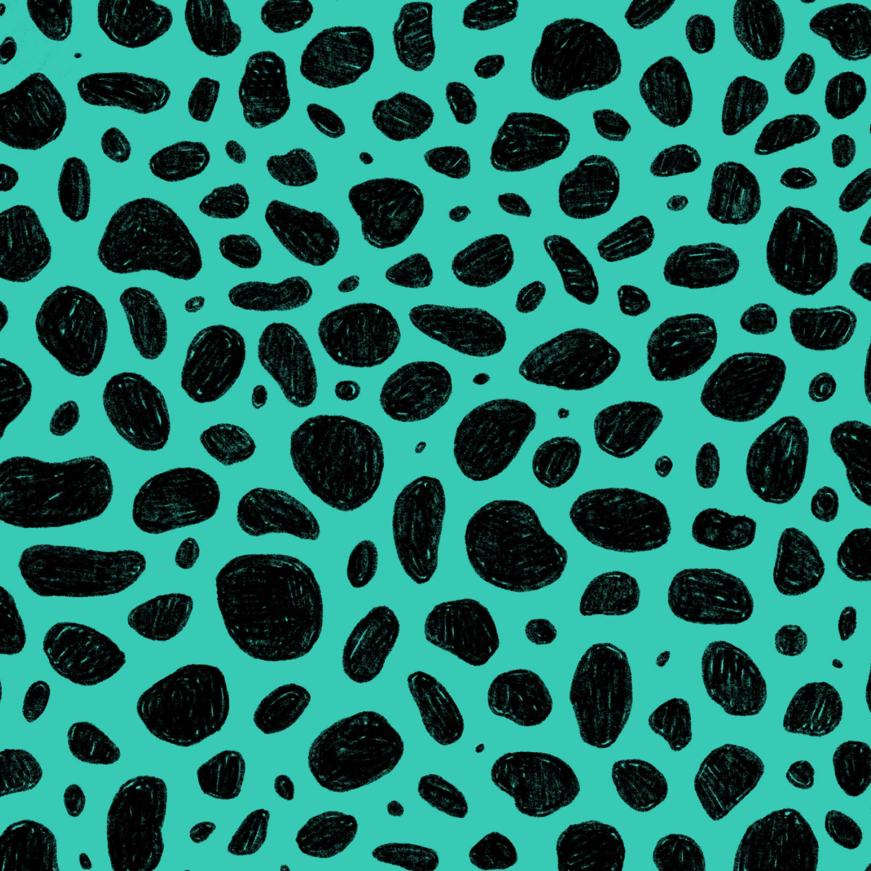 Preorder: Rock Pool (Black on Teal)