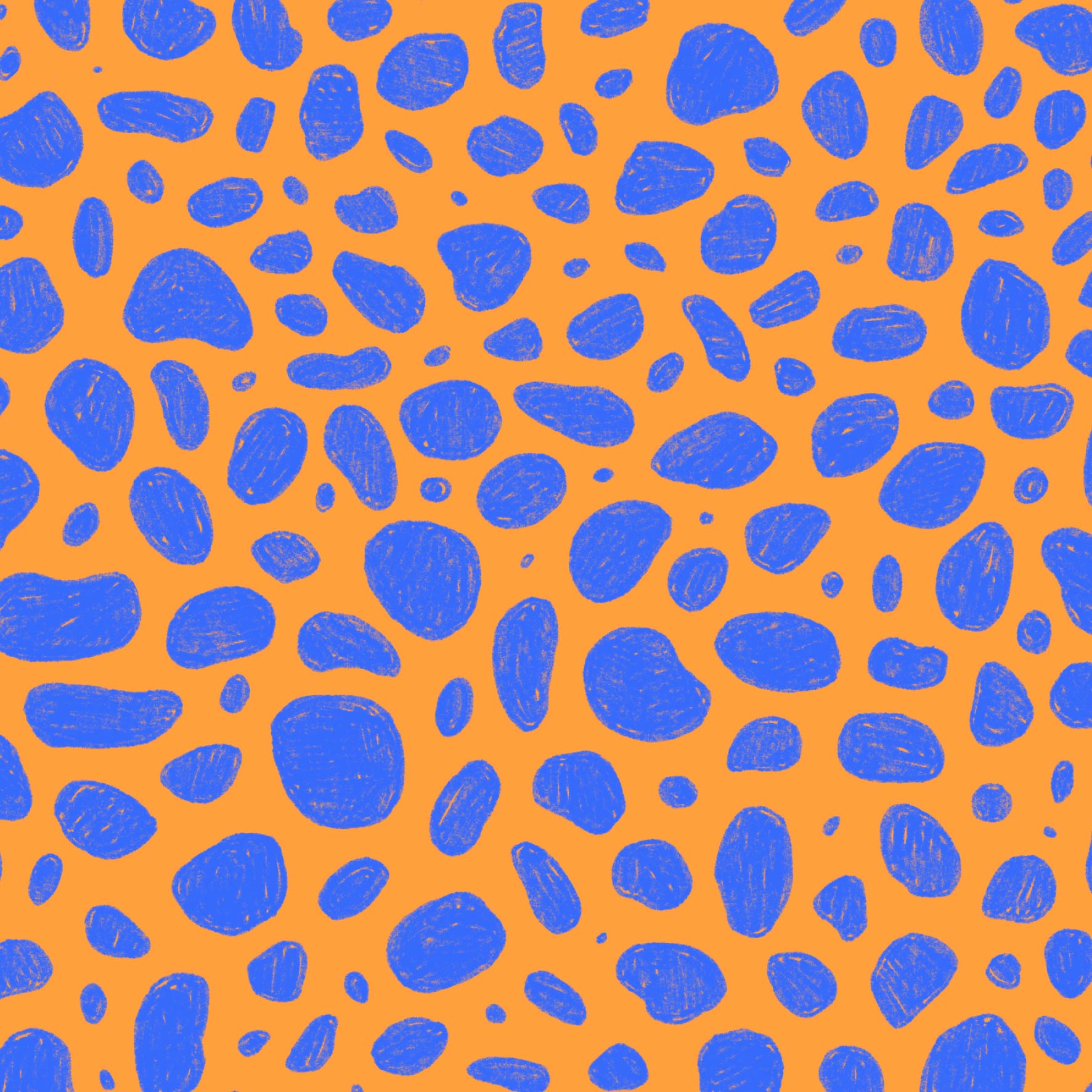 Preorder: Rock Pool (Blue on Orange)