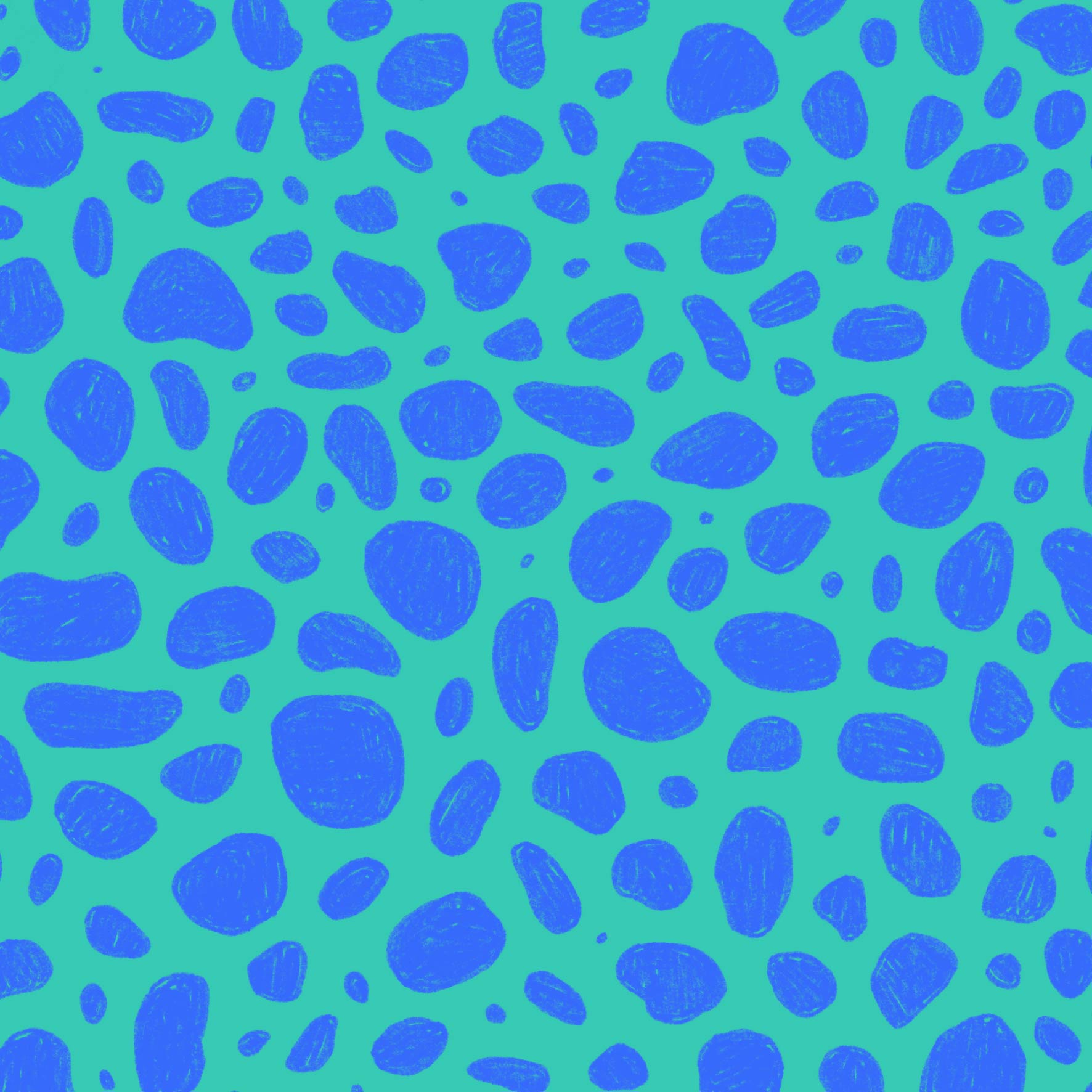 Preorder: Rock Pool (Blue on Teal)