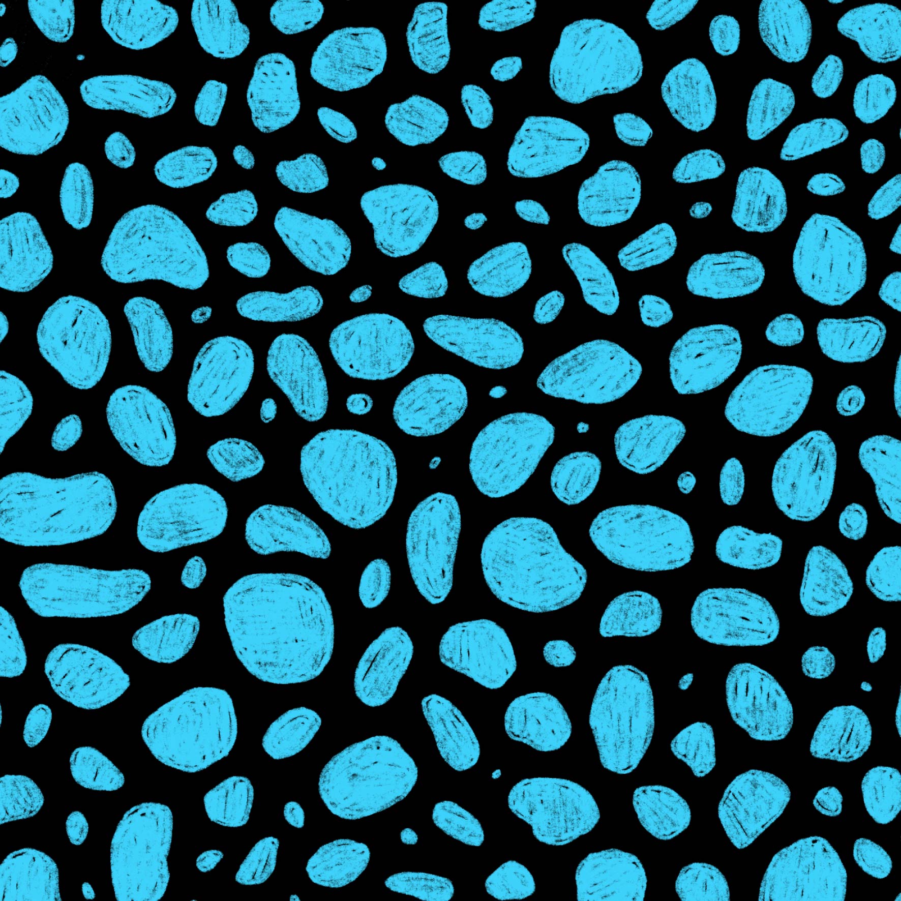 Preorder: Rock Pool (Light Blue on Black)