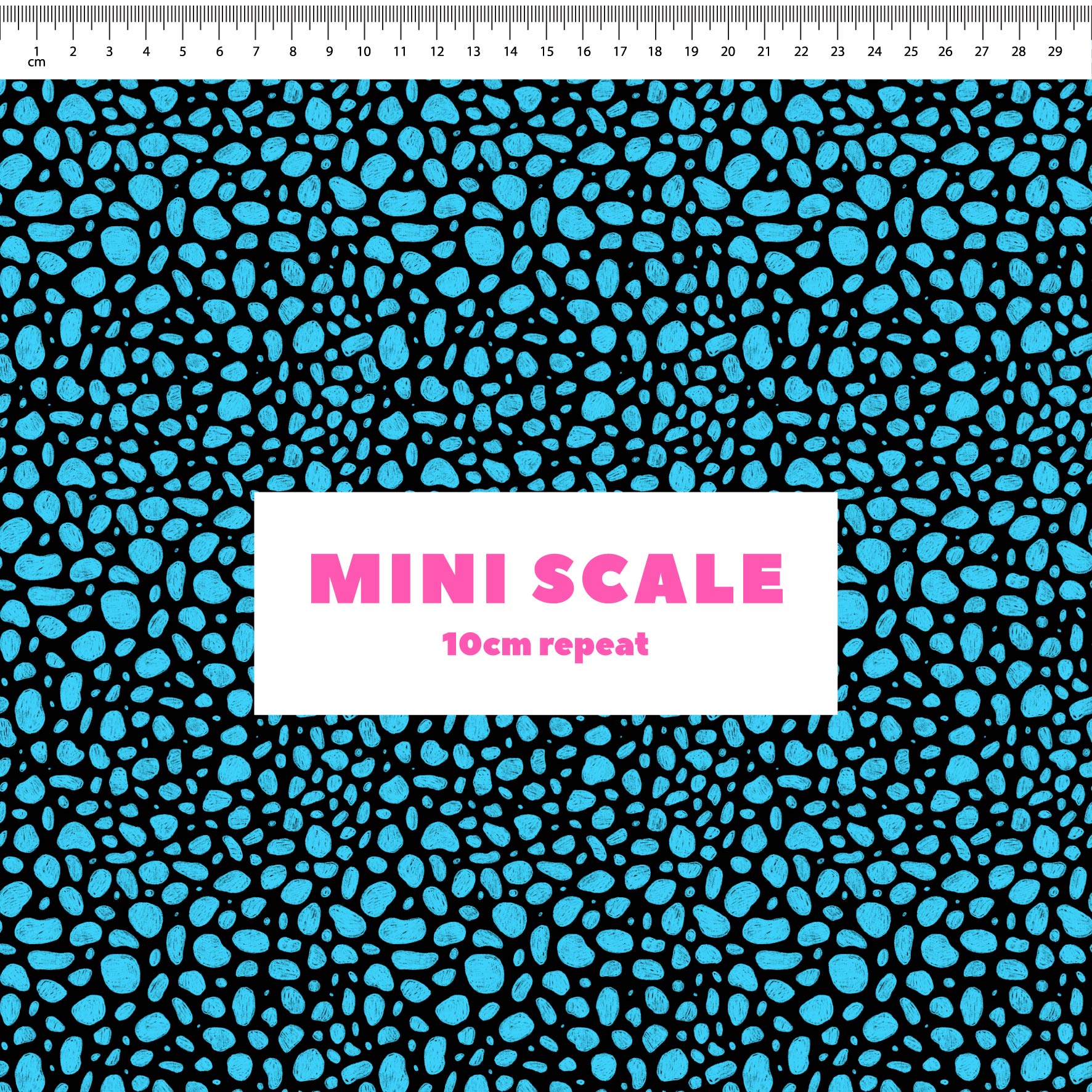 Preorder: Rock Pool (Light Blue on Black)