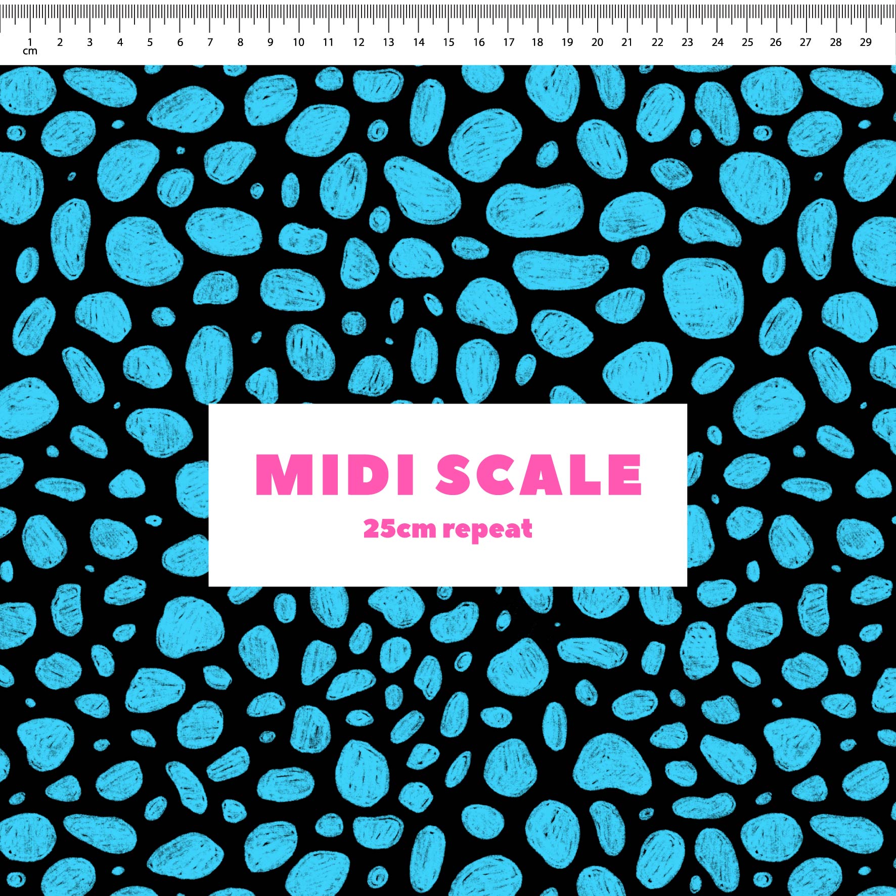 Preorder: Rock Pool (Light Blue on Black)