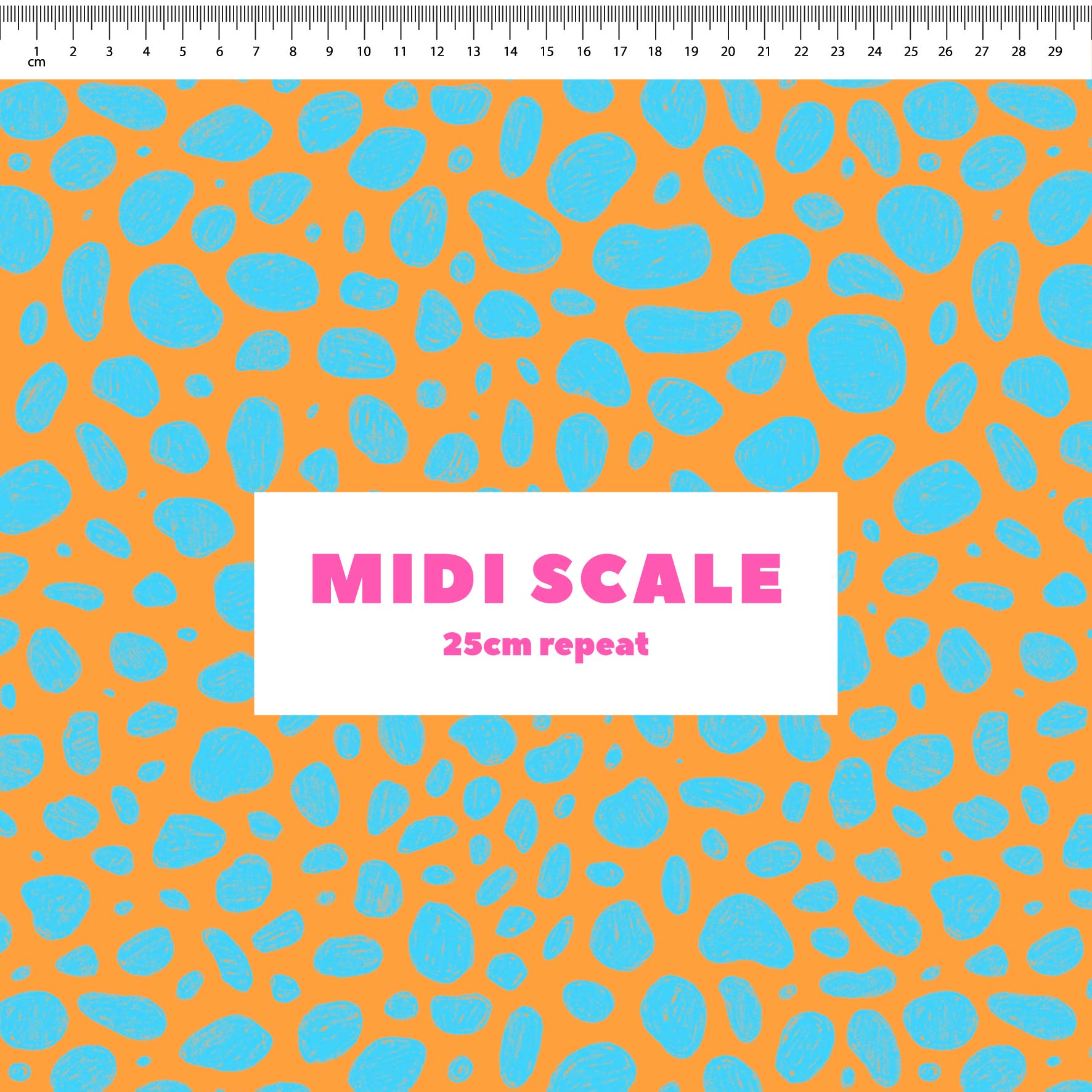 Preorder: Rock Pool (Light Blue on Orange)