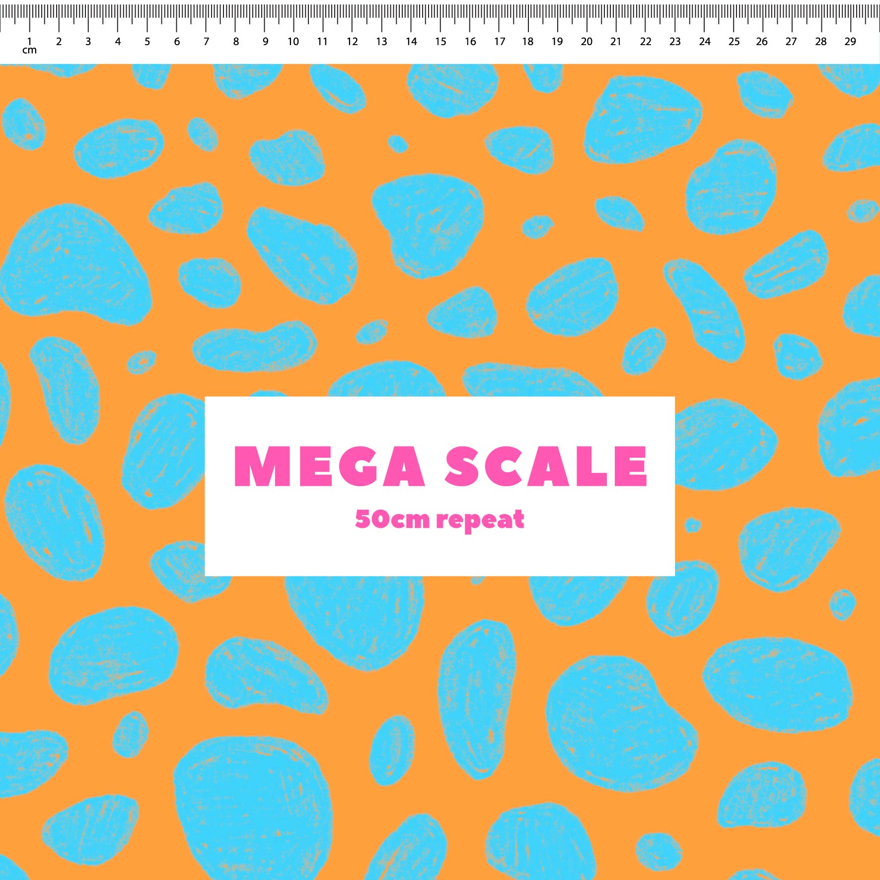 Preorder: Rock Pool (Light Blue on Orange)