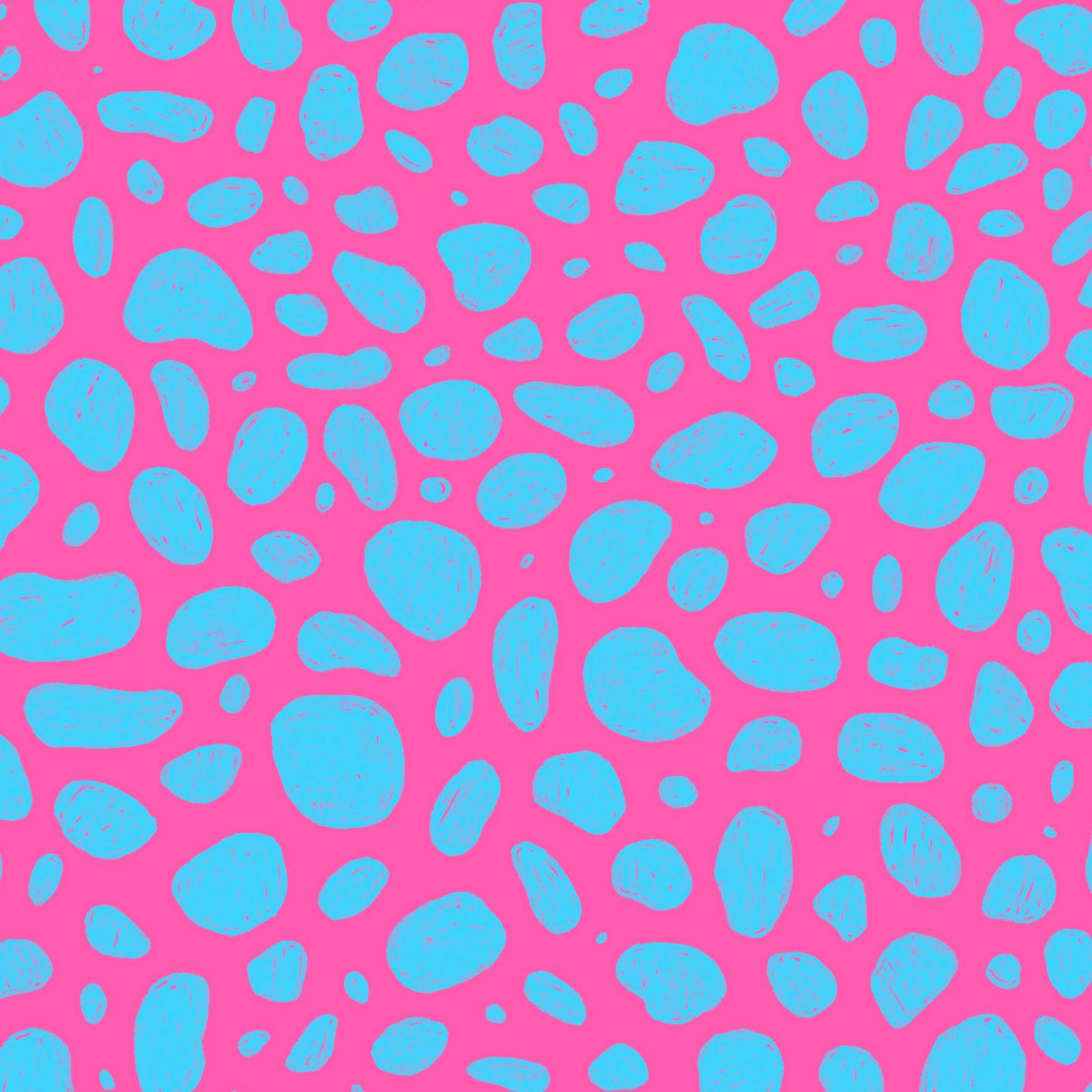 Preorder: Rock Pool (Light Blue on Pink)