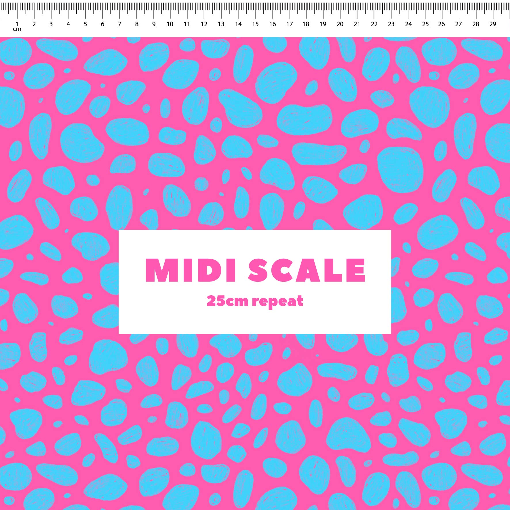 Preorder: Rock Pool (Light Blue on Pink)