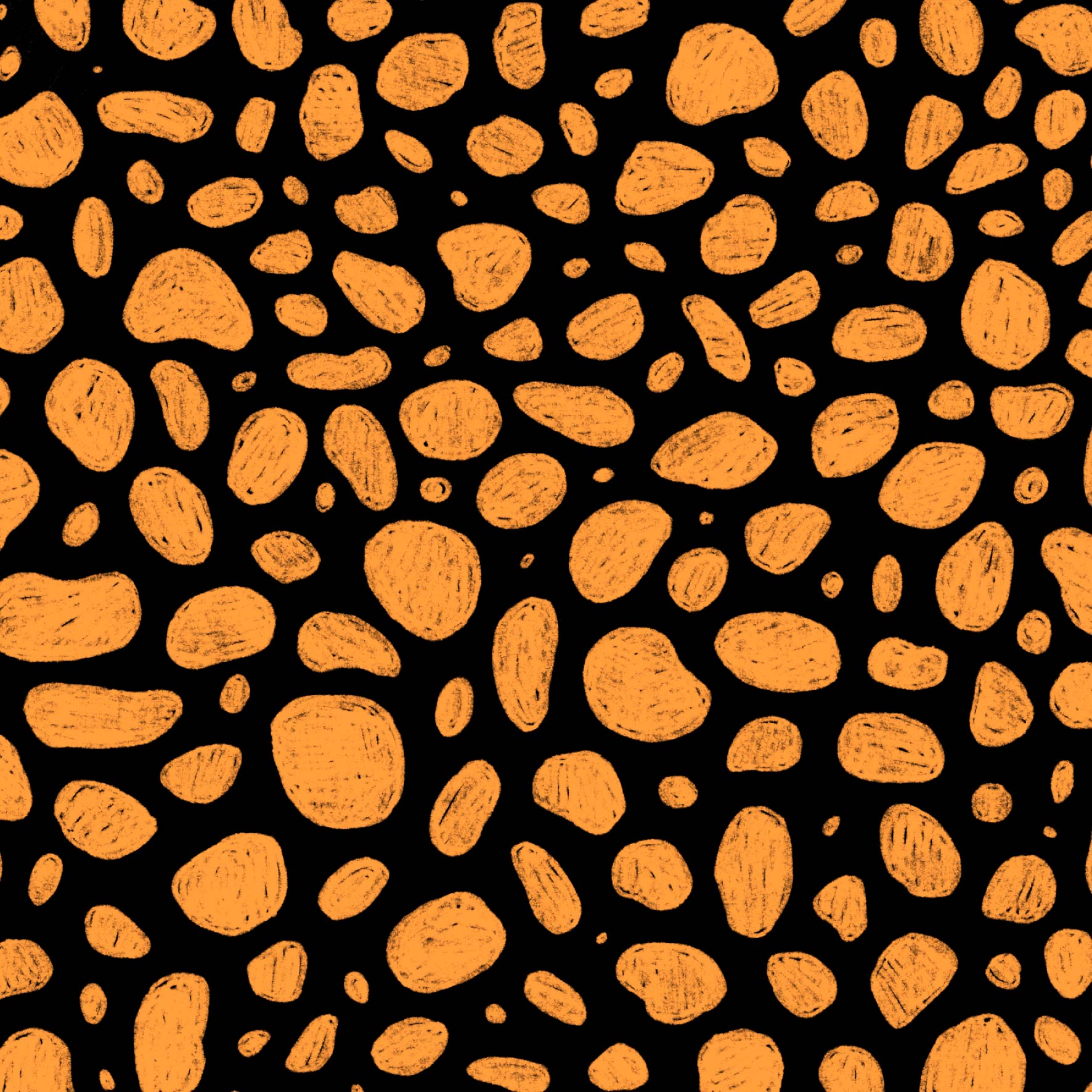 Preorder: Rock Pool (Orange on Black)