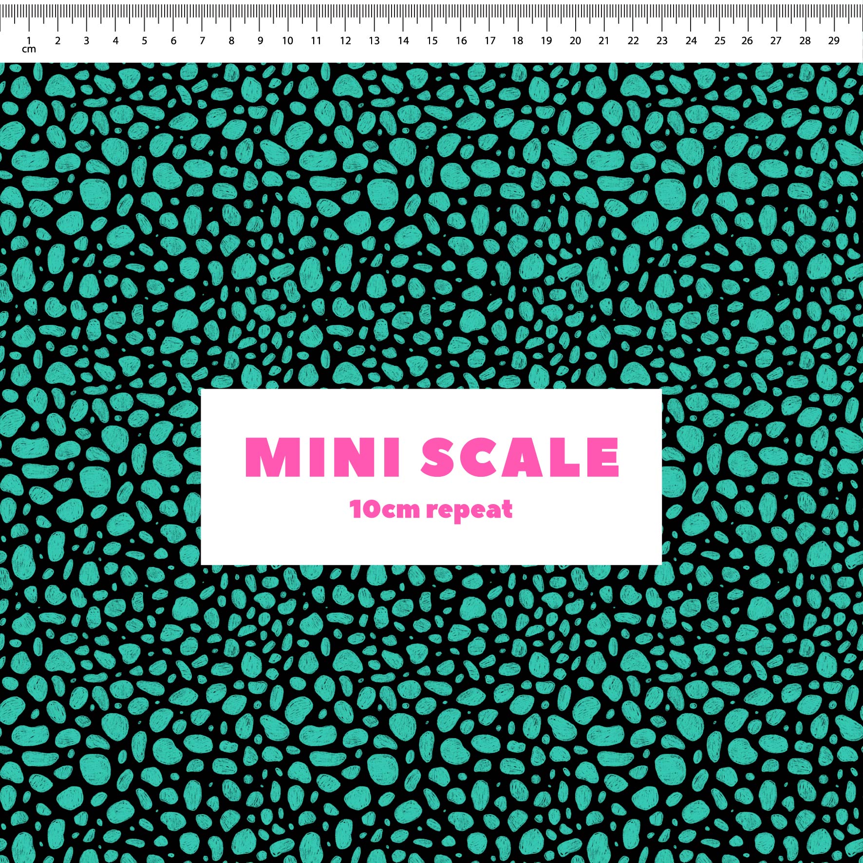 Preorder: Rock Pool (Teal on Black)