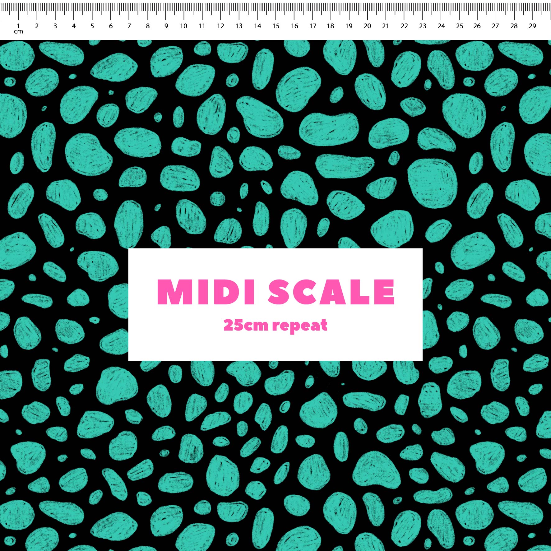 Preorder: Rock Pool (Teal on Black)