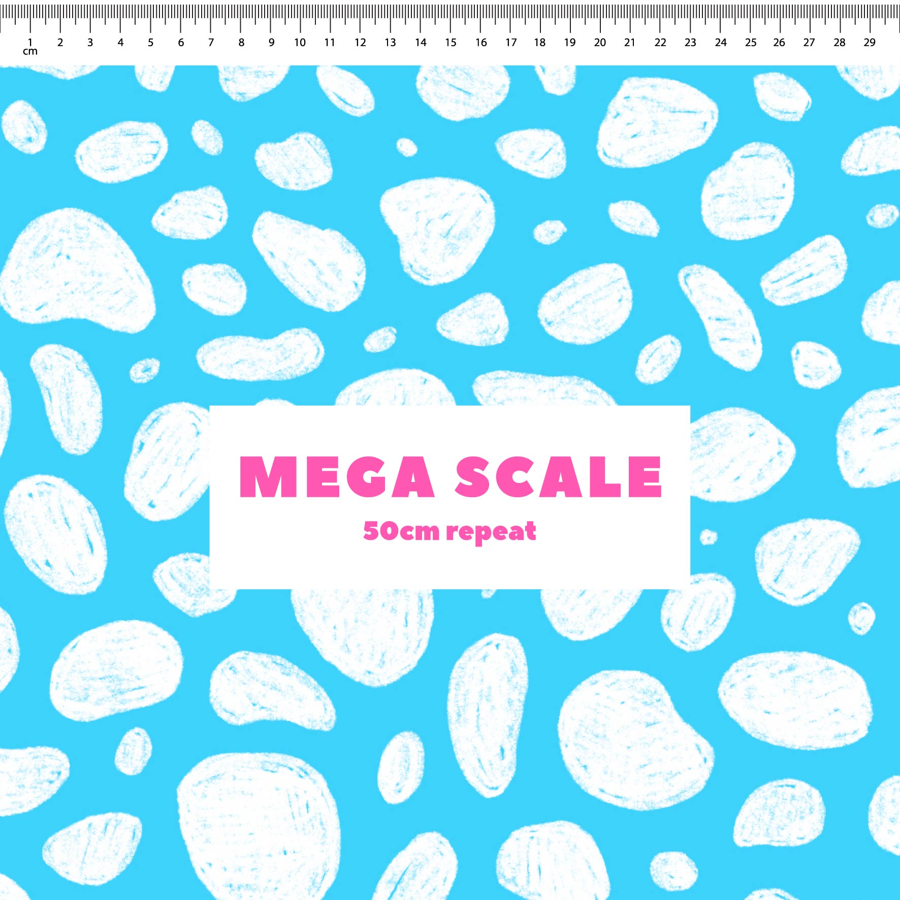 Preorder: Rock Pool (White on Light Blue)