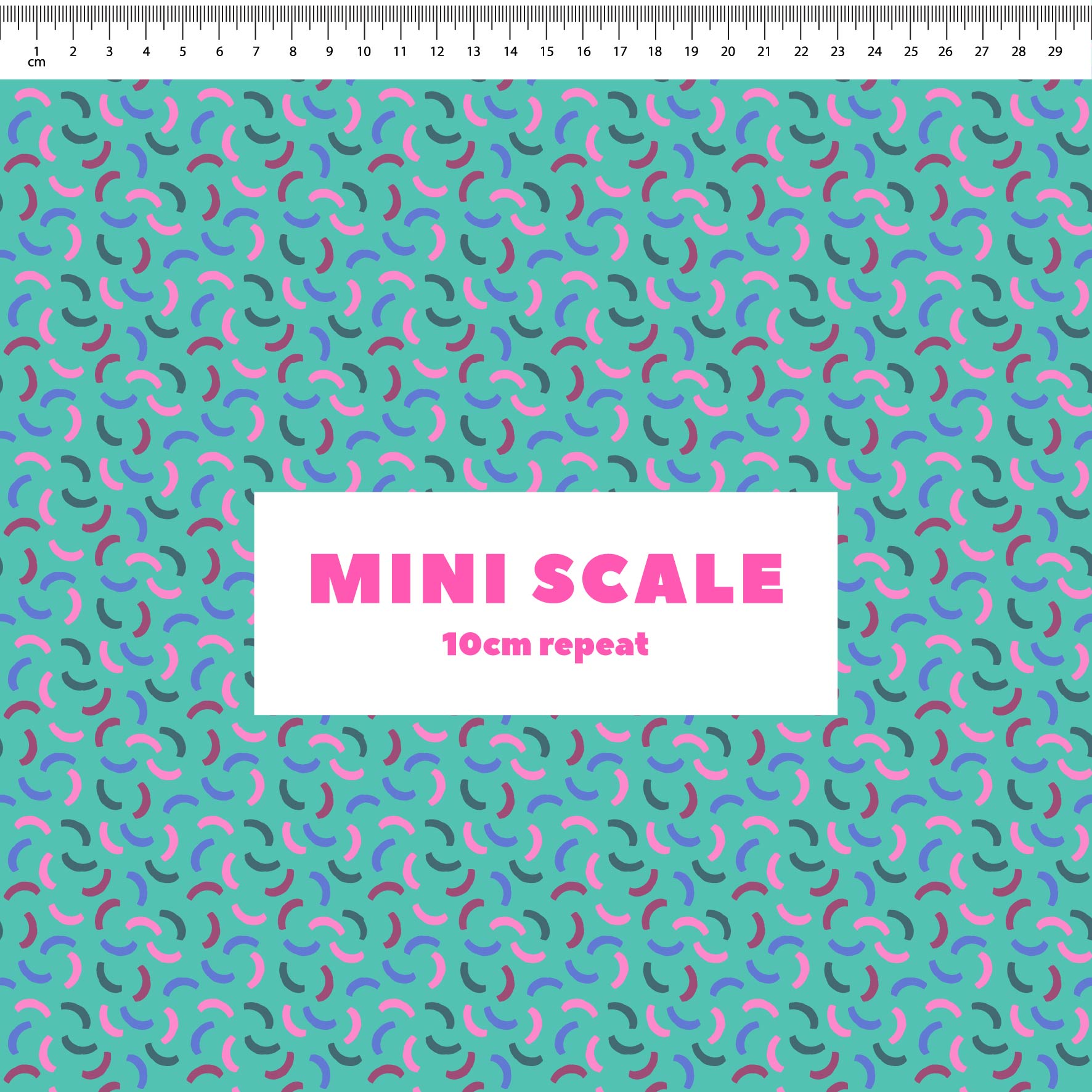 Smiles on Repeat (Aqua) Preorder Fabric by New Kid Club
