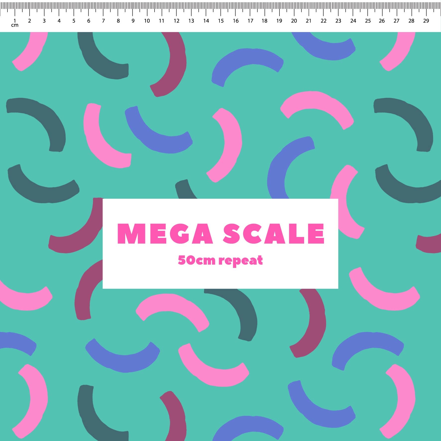 Smiles on Repeat (Aqua) Preorder Fabric by New Kid Club