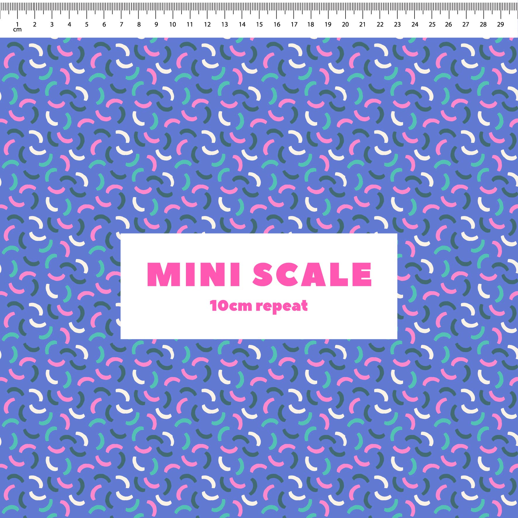 Smiles on Repeat (Blue) Preorder Fabric by New Kid Club