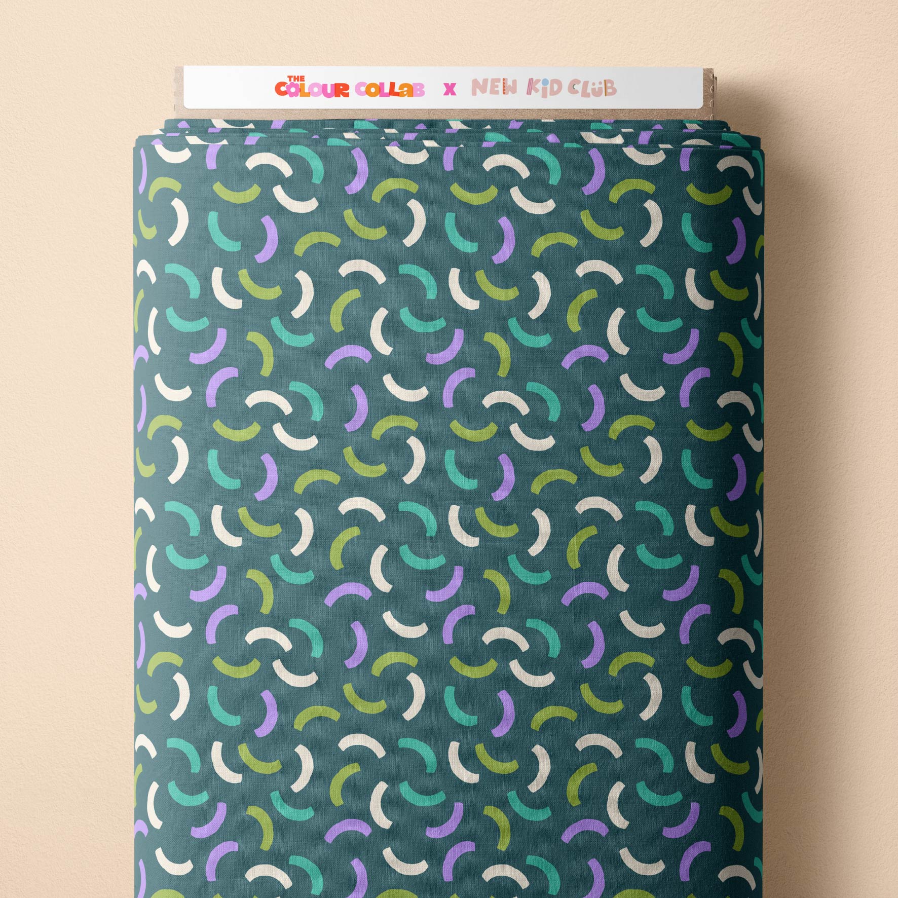 Smiles on Repeat (Dusty Green) Preorder Fabric by New Kid Club