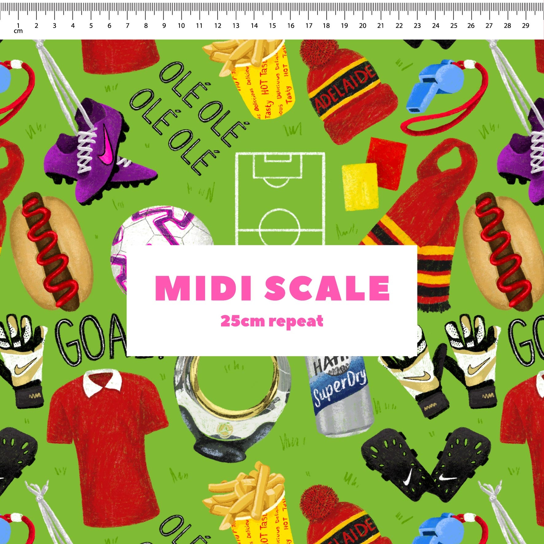 Preorder Fabric: A-League (Adelaide United)