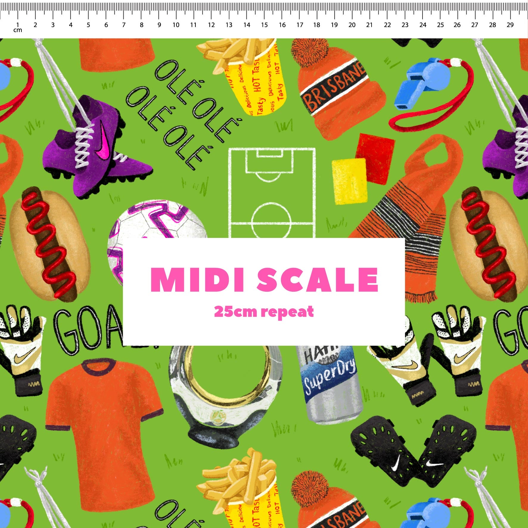 Preorder Fabric: A-League (Brisbane Roar)