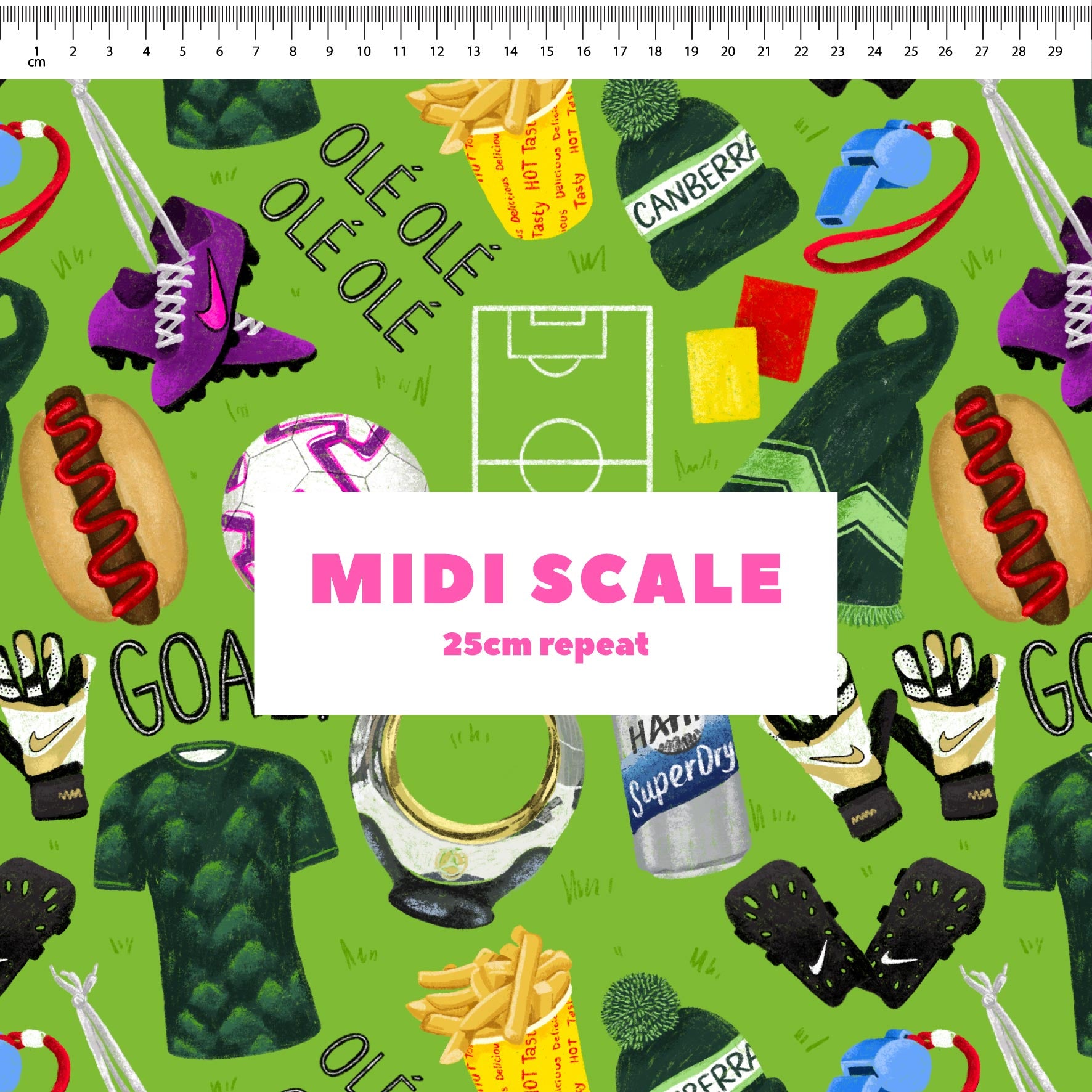 Preorder Fabric: A-League (Canberra United)