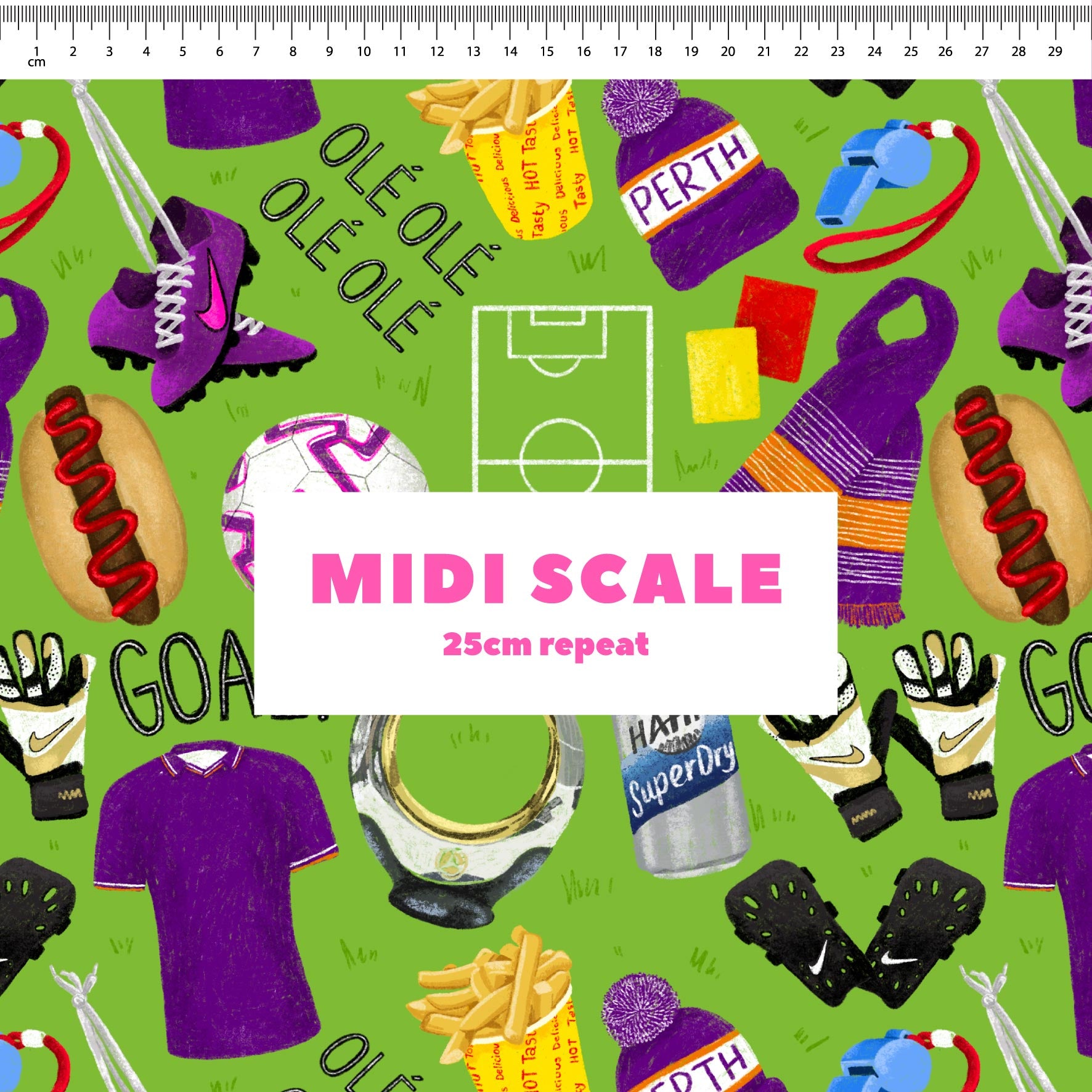 Preorder Fabric: A League (Perth Glory)