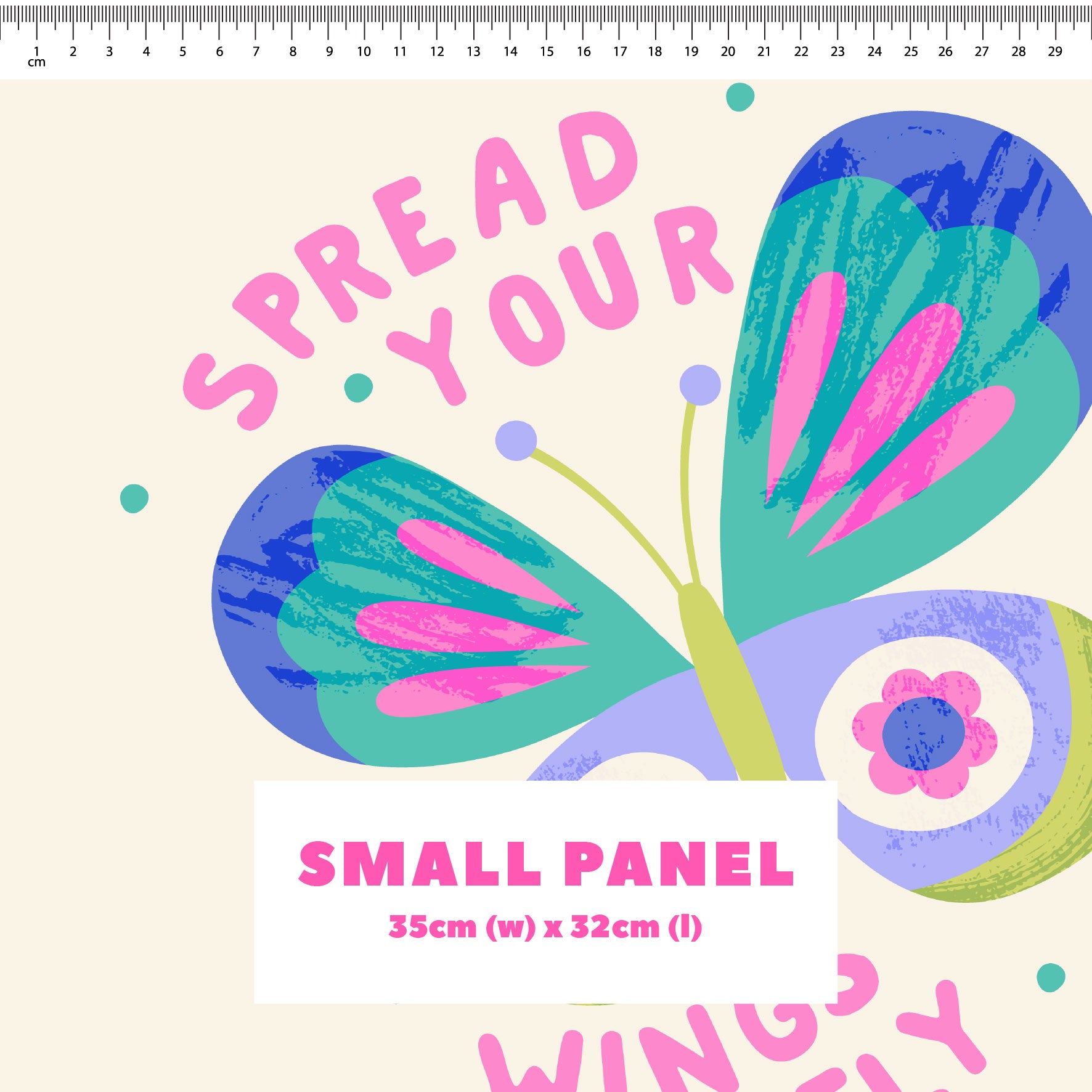 Spread Your Wings (Cream) Panel Preorder Fabric by New Kid Club