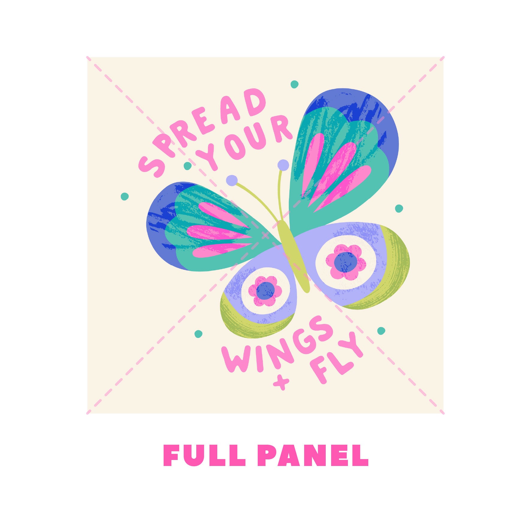 Spread Your Wings (Cream) Panel Preorder Fabric by New Kid Club