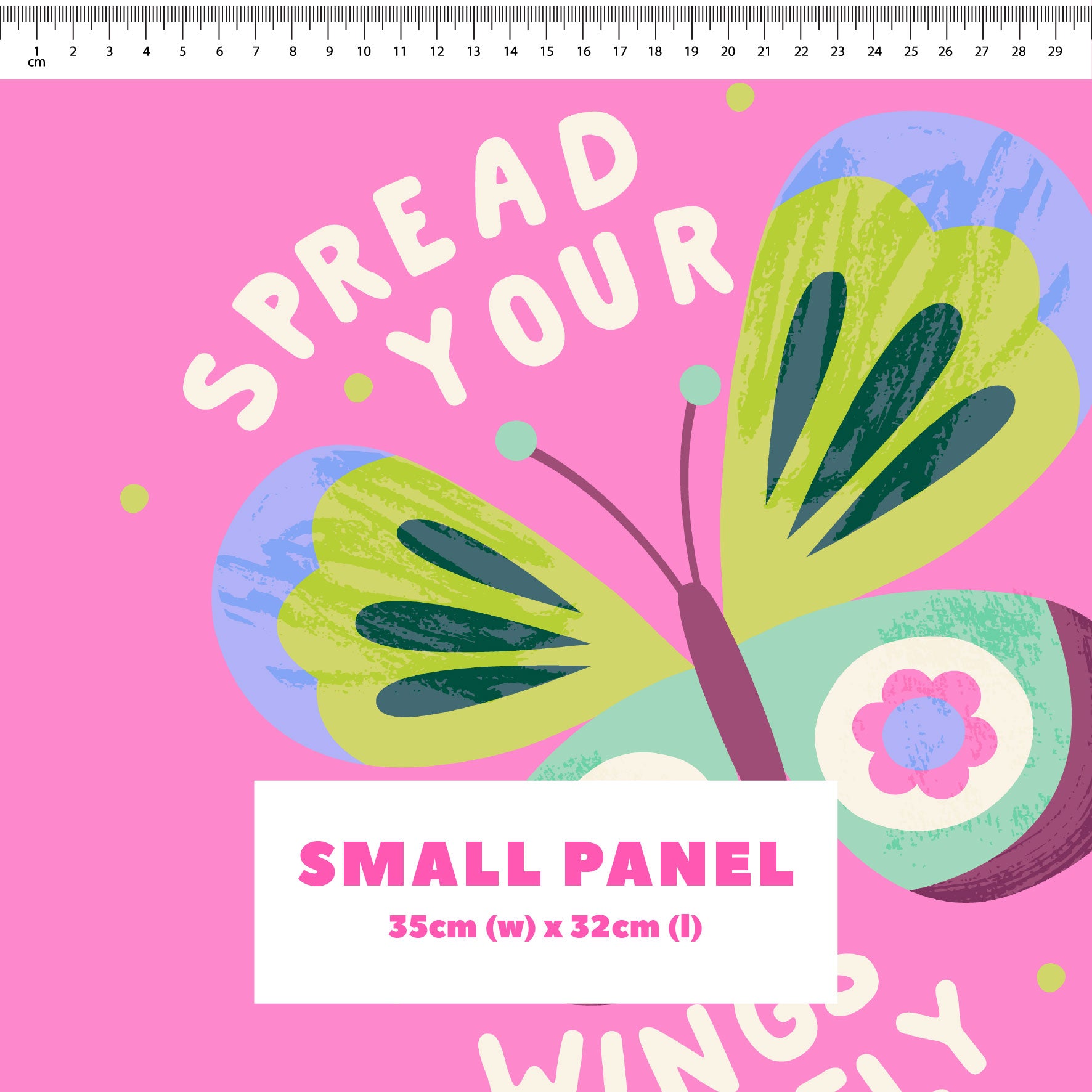 Spread Your Wings (Pink) Panel Preorder Fabric by New Kid Club