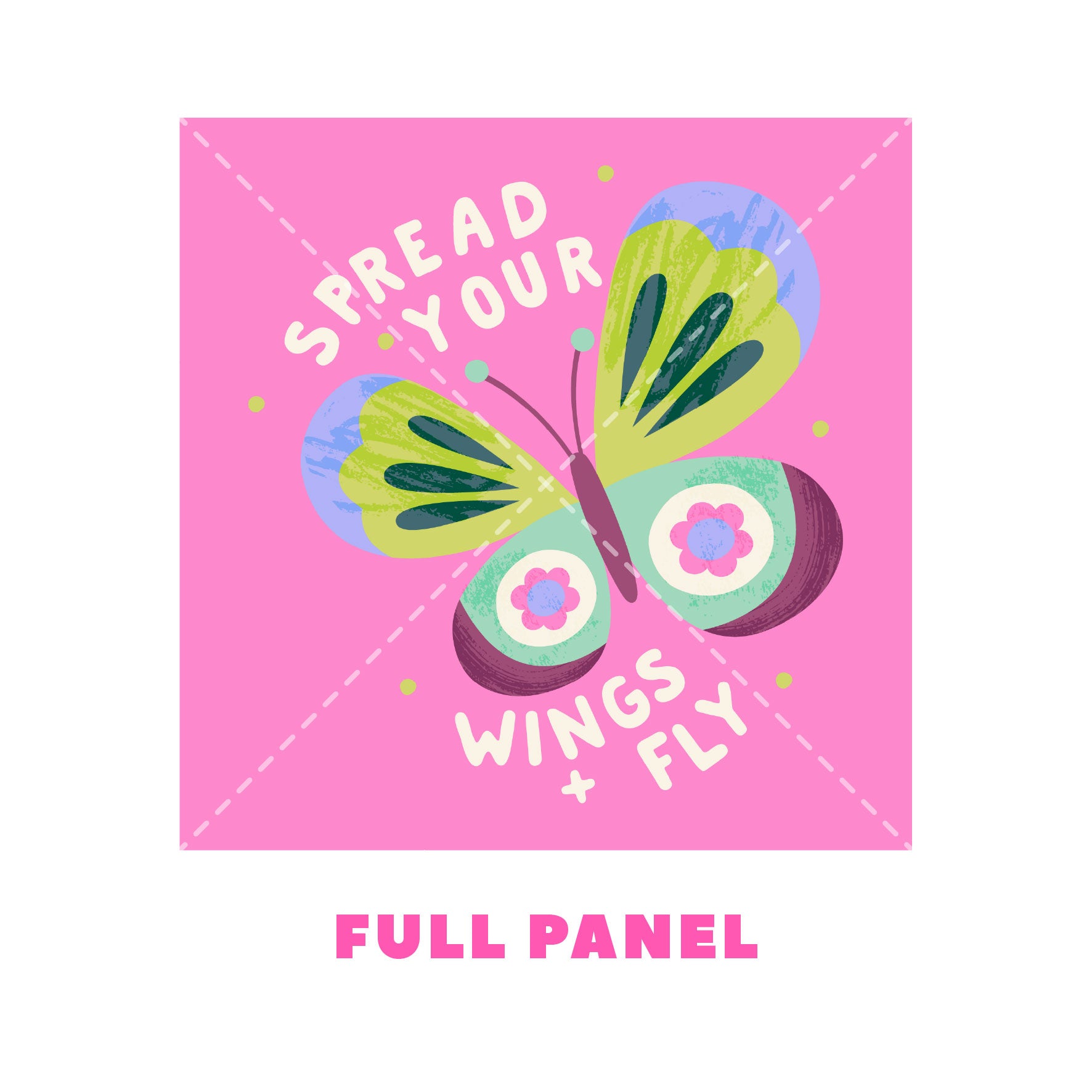 Spread Your Wings (Pink) Panel Preorder Fabric by New Kid Club