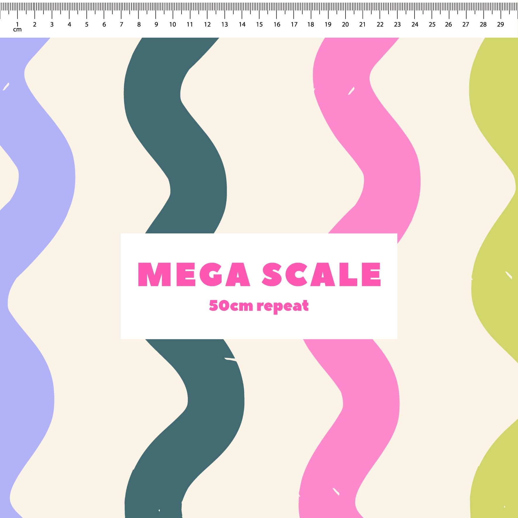Squiggle Stripes (Cream) Preorder Fabric by New Kid Club